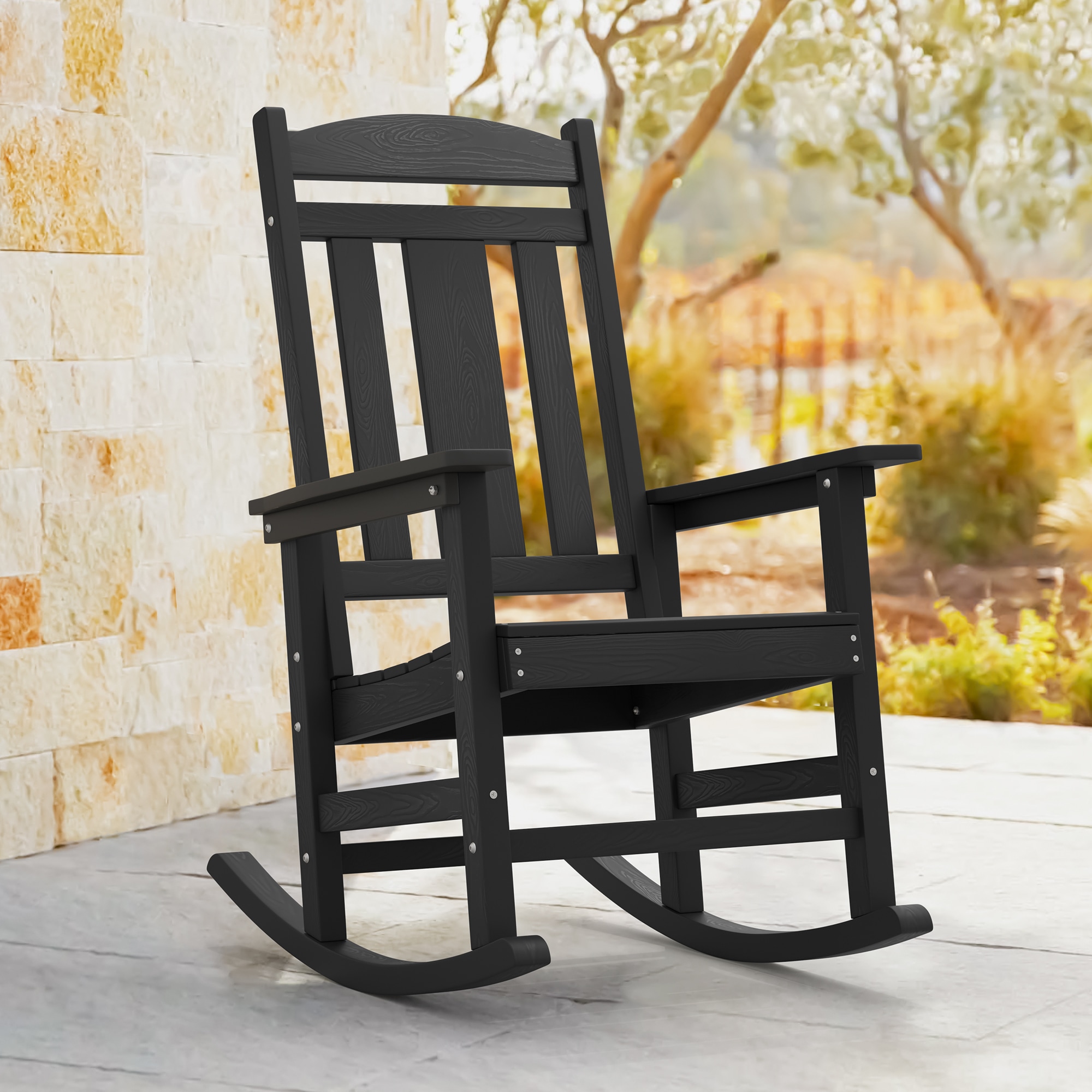 Black rocking chairs at lowes discount