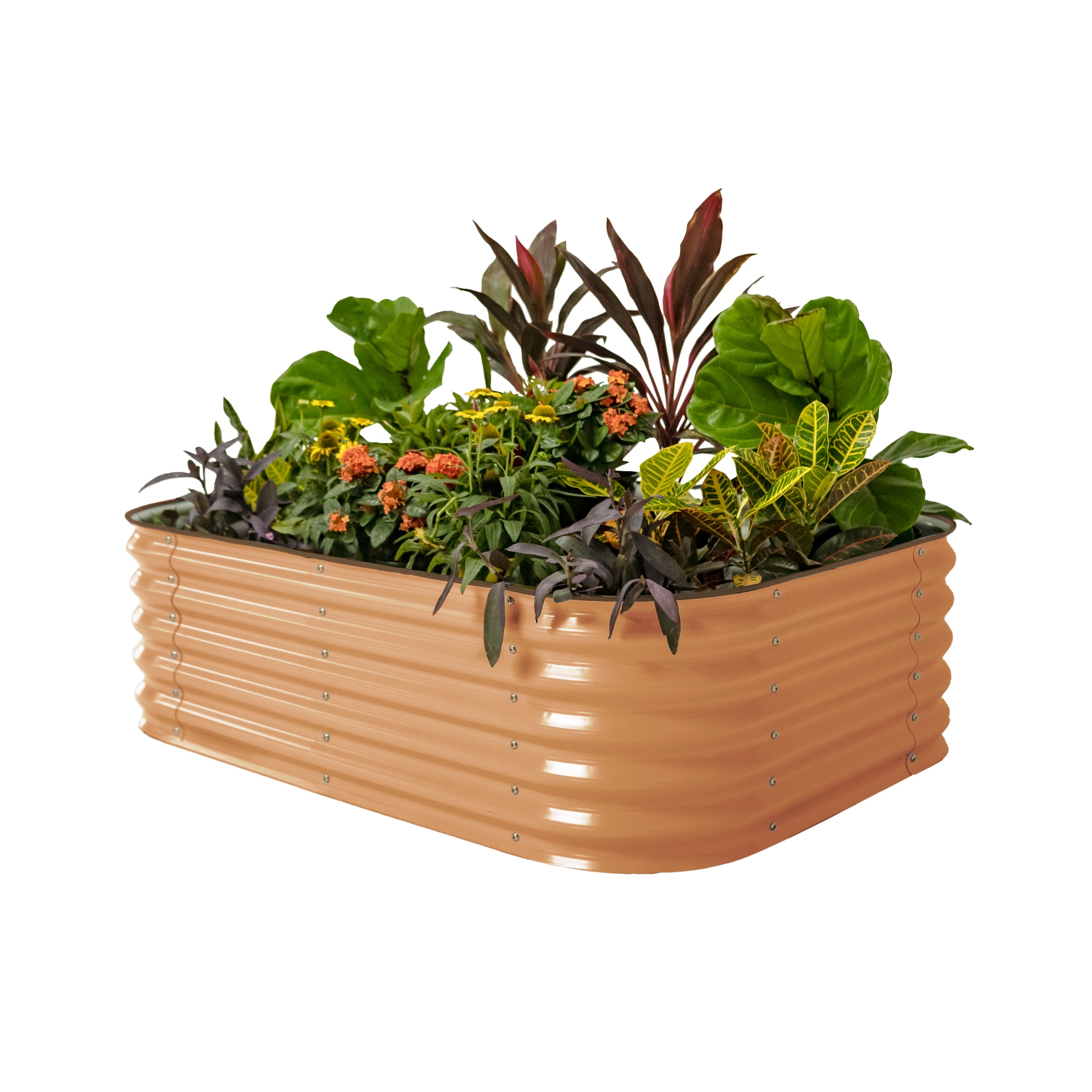 Vego Garden 25-cu ft 42-in W x 60-in L x 17-in H Terra Cotta Galvanized Metal Raised Garden Bed #VB6N117TC