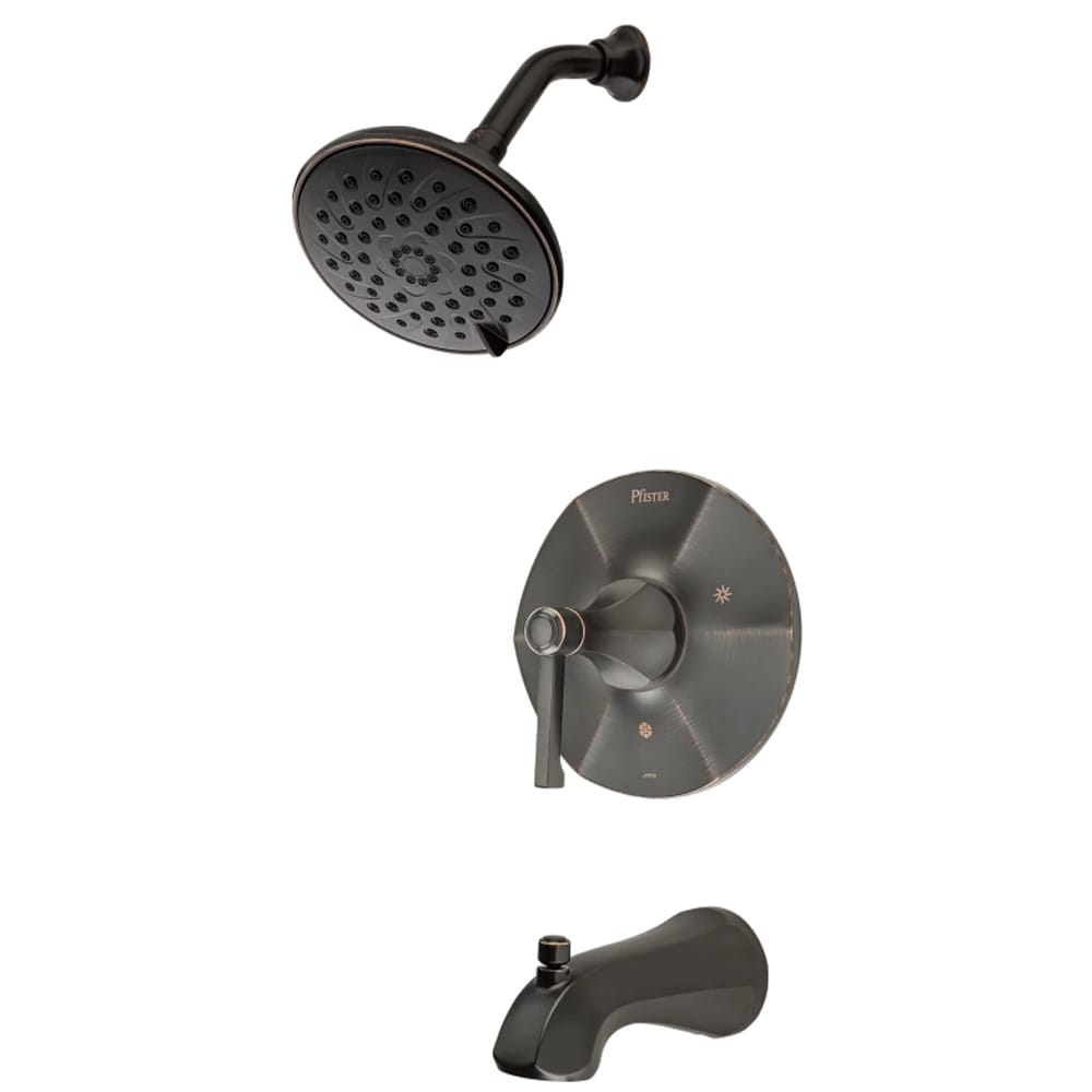 Pfister LG89-8DEY Arterra Tuscan Bronze 1-handle Multi-function 5.875-Inches Round Bathtub and shower Faucet
