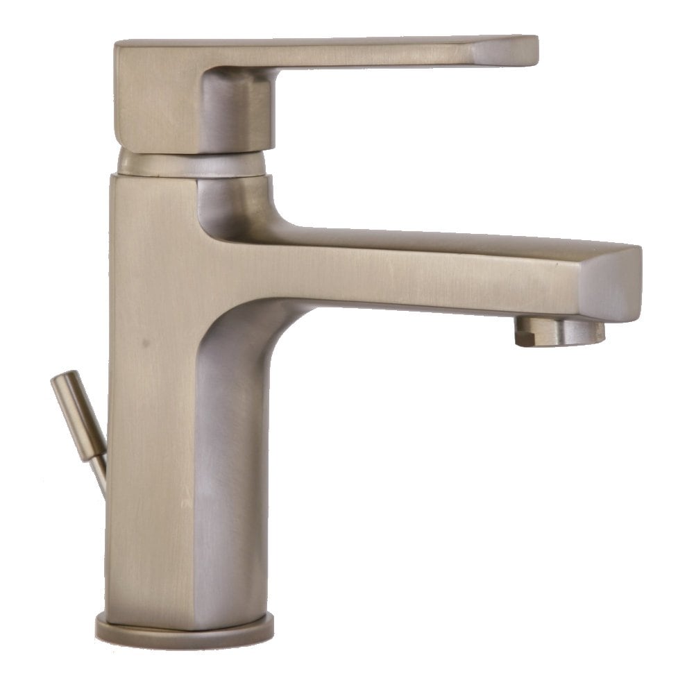 Novello Brushed Nickel 4-in centerset 1-handle Bathroom Sink Faucet with Drain and Deck Plate | - LaToscana 86PW211