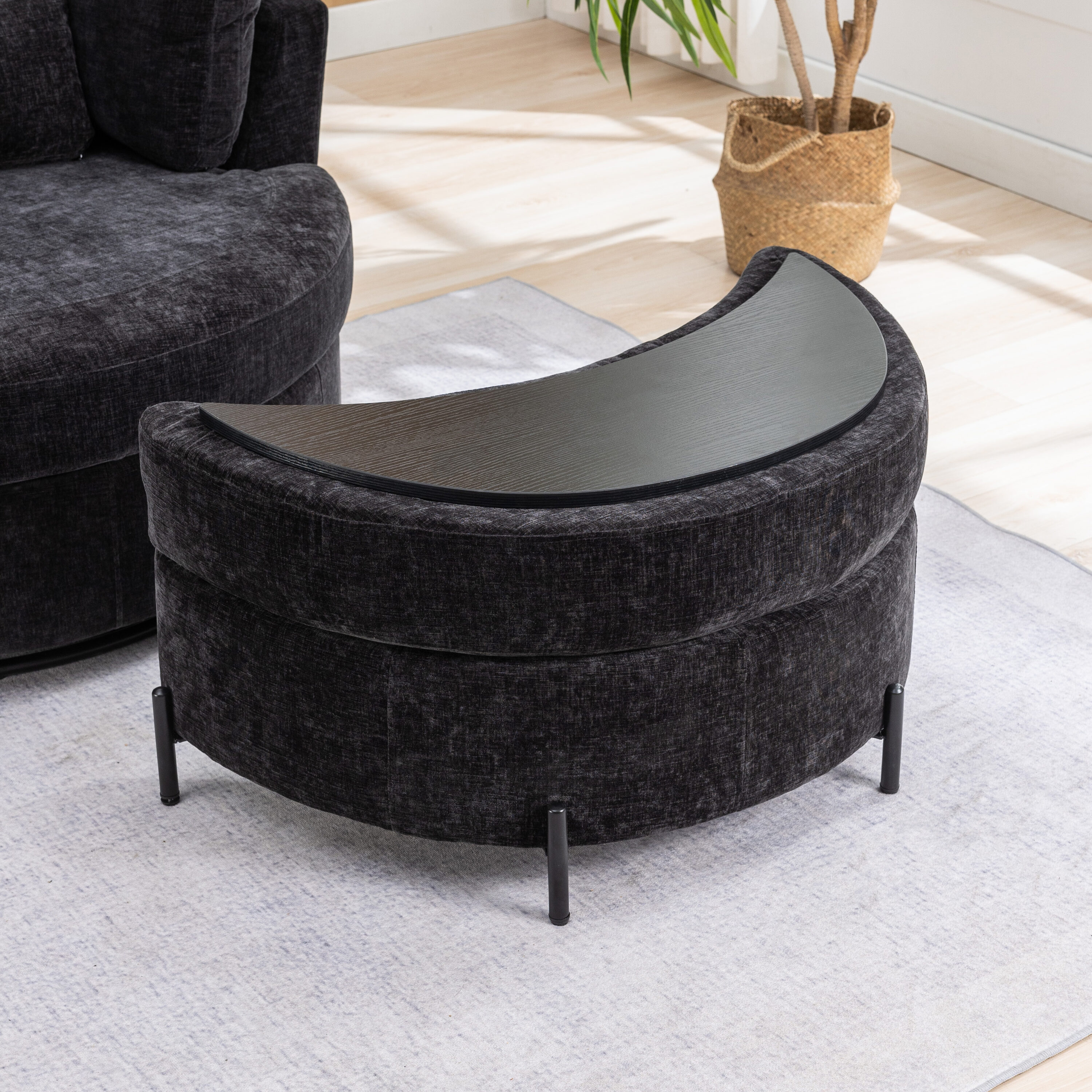 Hrinhom HC-W4001-BLACK Indoor-Ottomans - View #2
