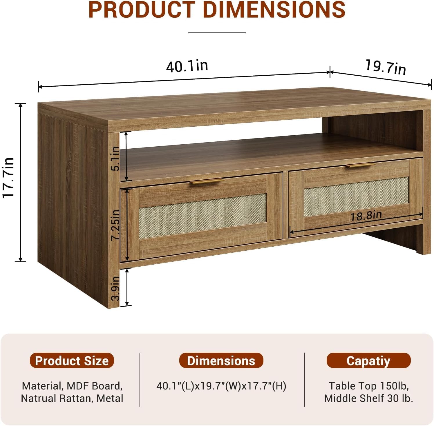 GAOMON CQC-FOBN8URIRWY Coffee-Tables - View #2