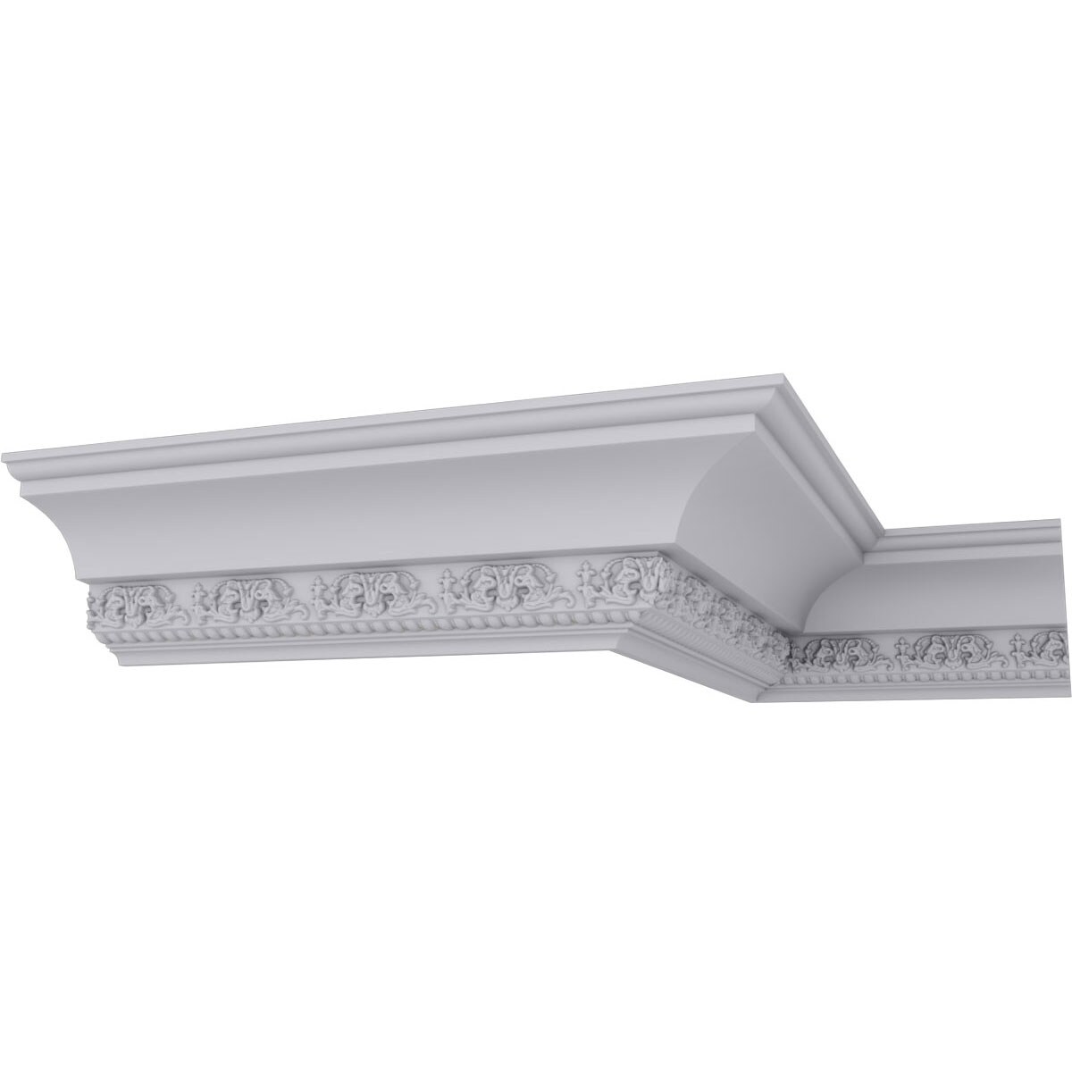 Ekena Millwork MLD07X06X09AT-CASE-8 6-1/4-in T x 9-1/2-in W x 7-ft 10-1/2-in L Primed Urethane Crown Moulding 8 -Pack