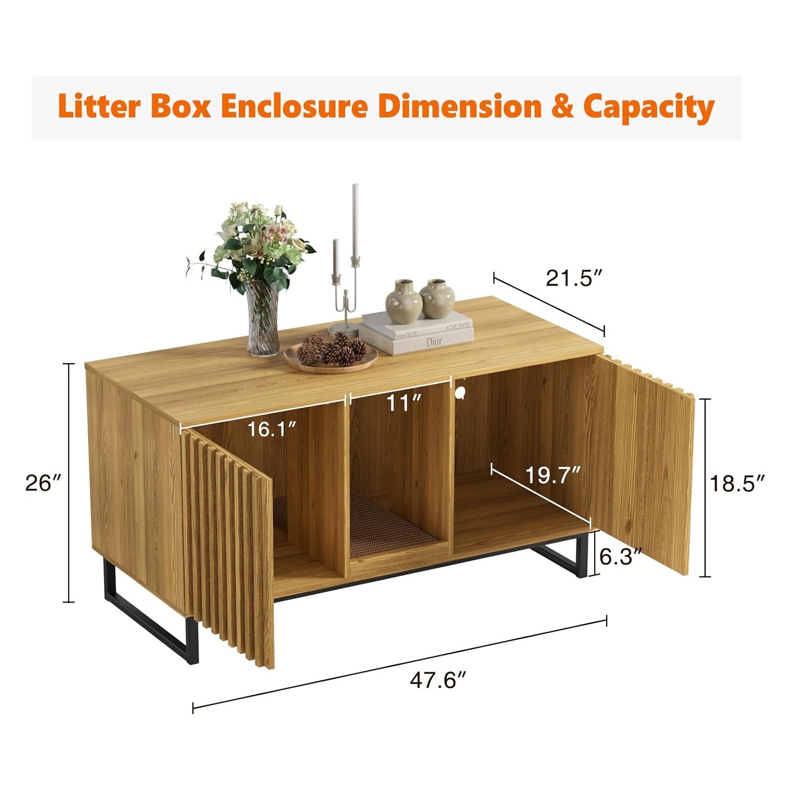 Vabches K1A009YL0M Litter-Boxes - View #2