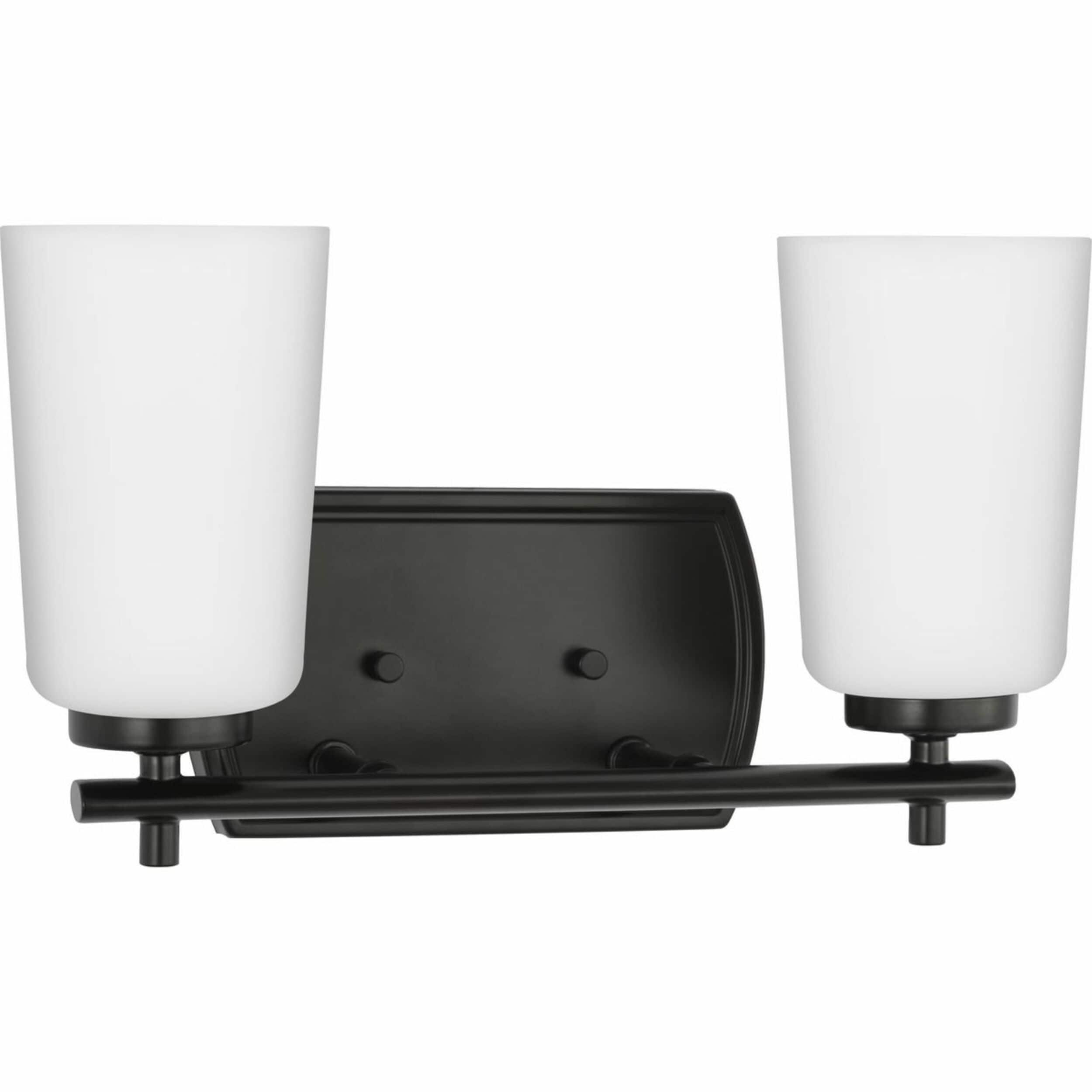 Progress Lighting P300466-31M Adley 13.87-in 2 -Light Matte Black Transitional Vanity light