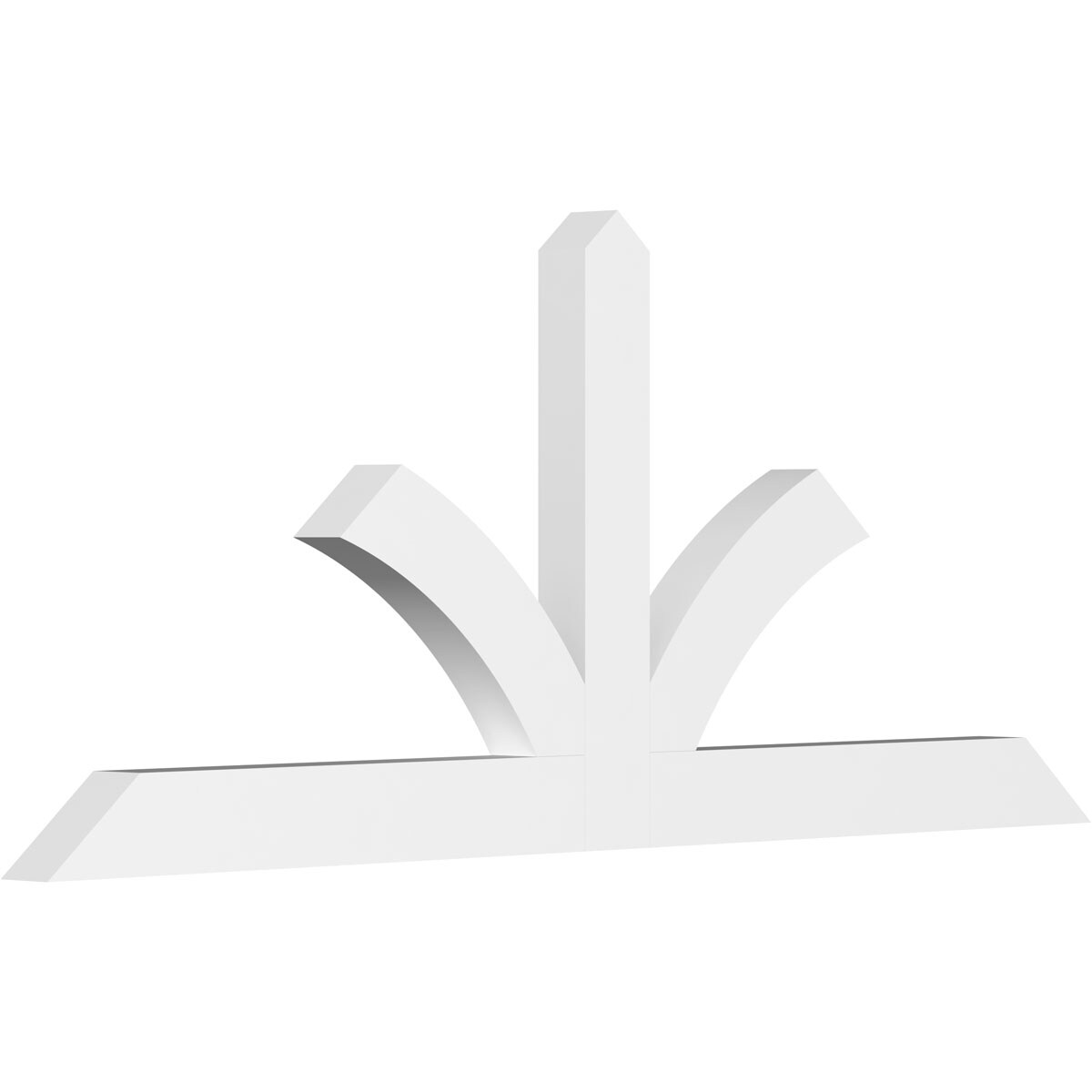 Ekena Millwork GBP096X40X0406RIC00 Richland White PVC Gable bracket