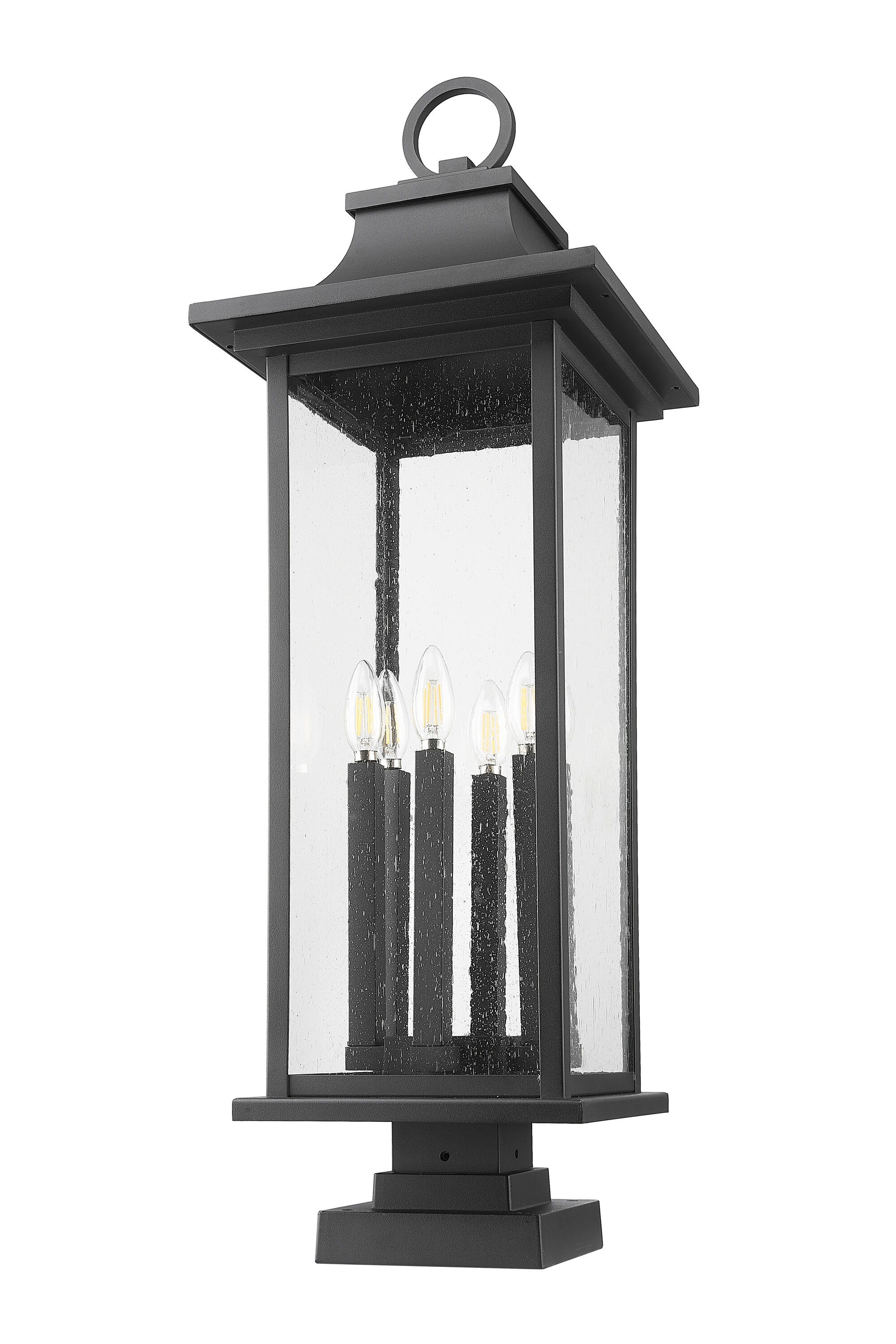 Z-Lite 5017PHXLS-SQPM-BK Complete-Post-Lights - View #7