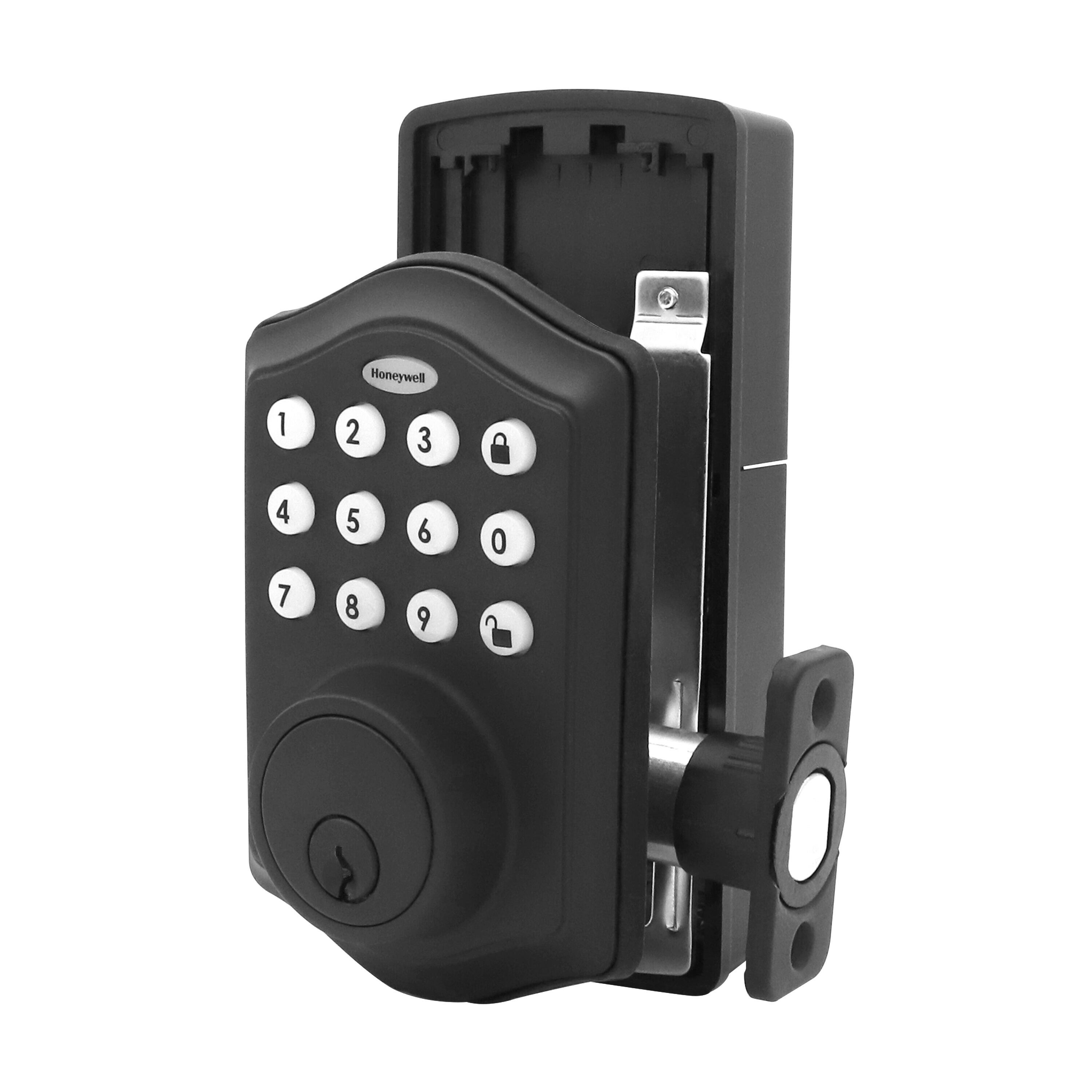 Honeywell Matte Black Electronic Deadbolt with Keypad in the Electronic ...