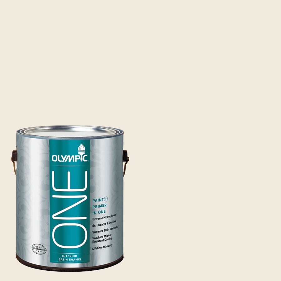 Olympic D10-1-HEIRLOOM356812 Satin ONE Heirloom Lace Pre-tinted Latex Interior Paint Paint + Primer ( 1-gallon )