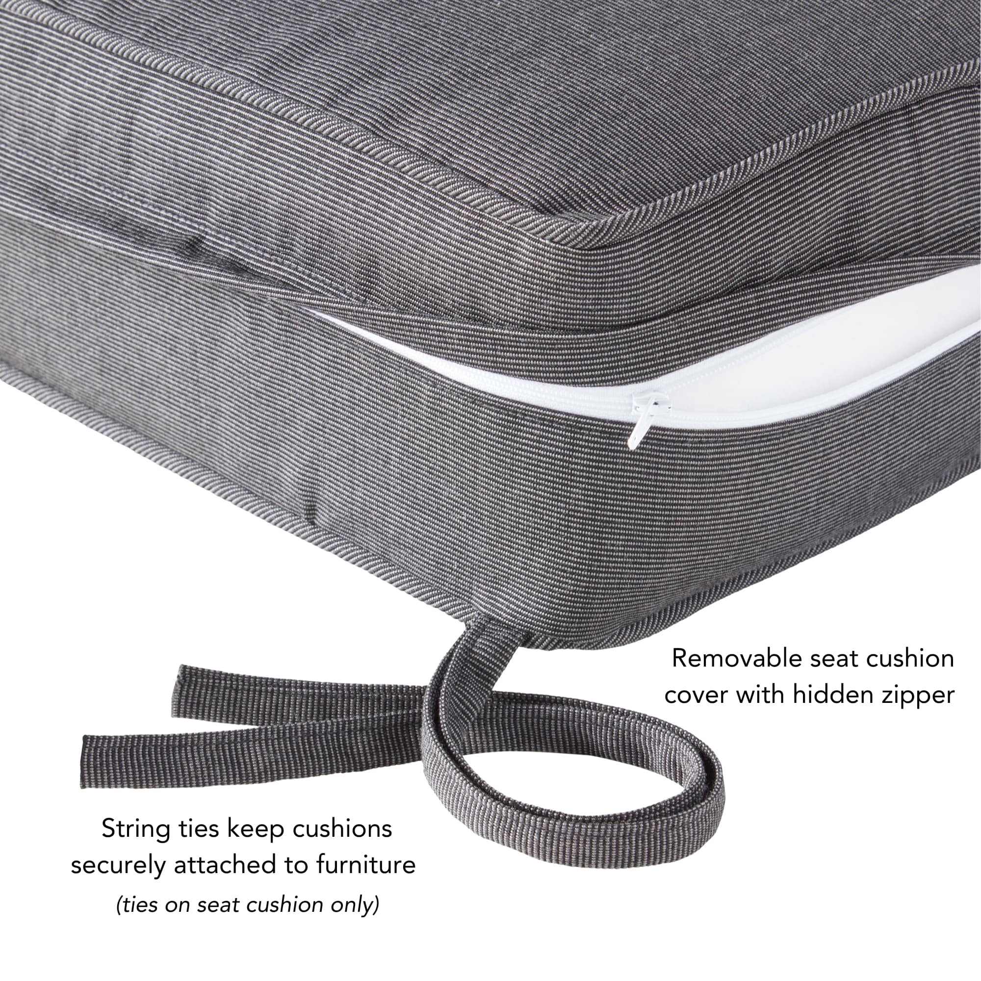Greendale Home Fashions SC7830-COAL Patio-Furniture-Cushions - View #3