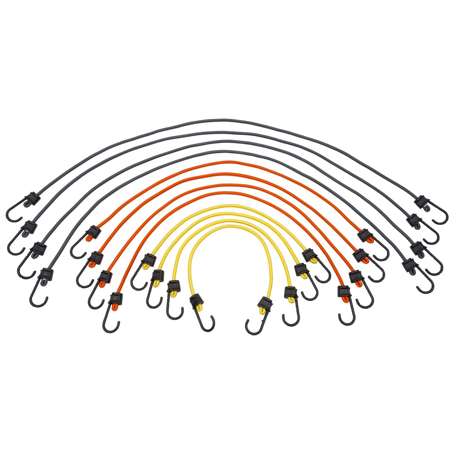 Keeper  Hampton Assorted Bungee Cord Set 24 in x 0.315 in 12 Pack