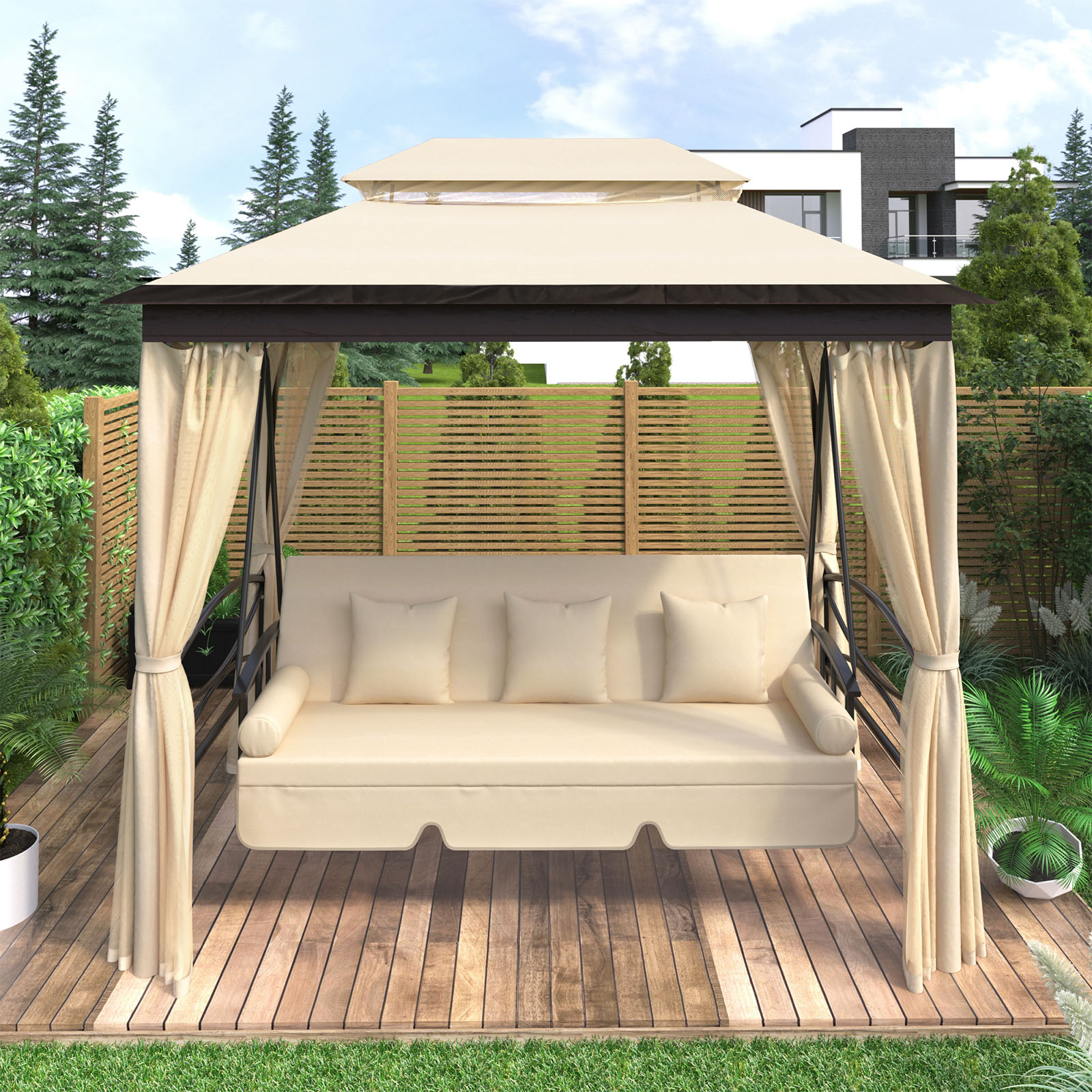 WELLFOR TRX-263AC Wood-Resin-Gazebos - View #12