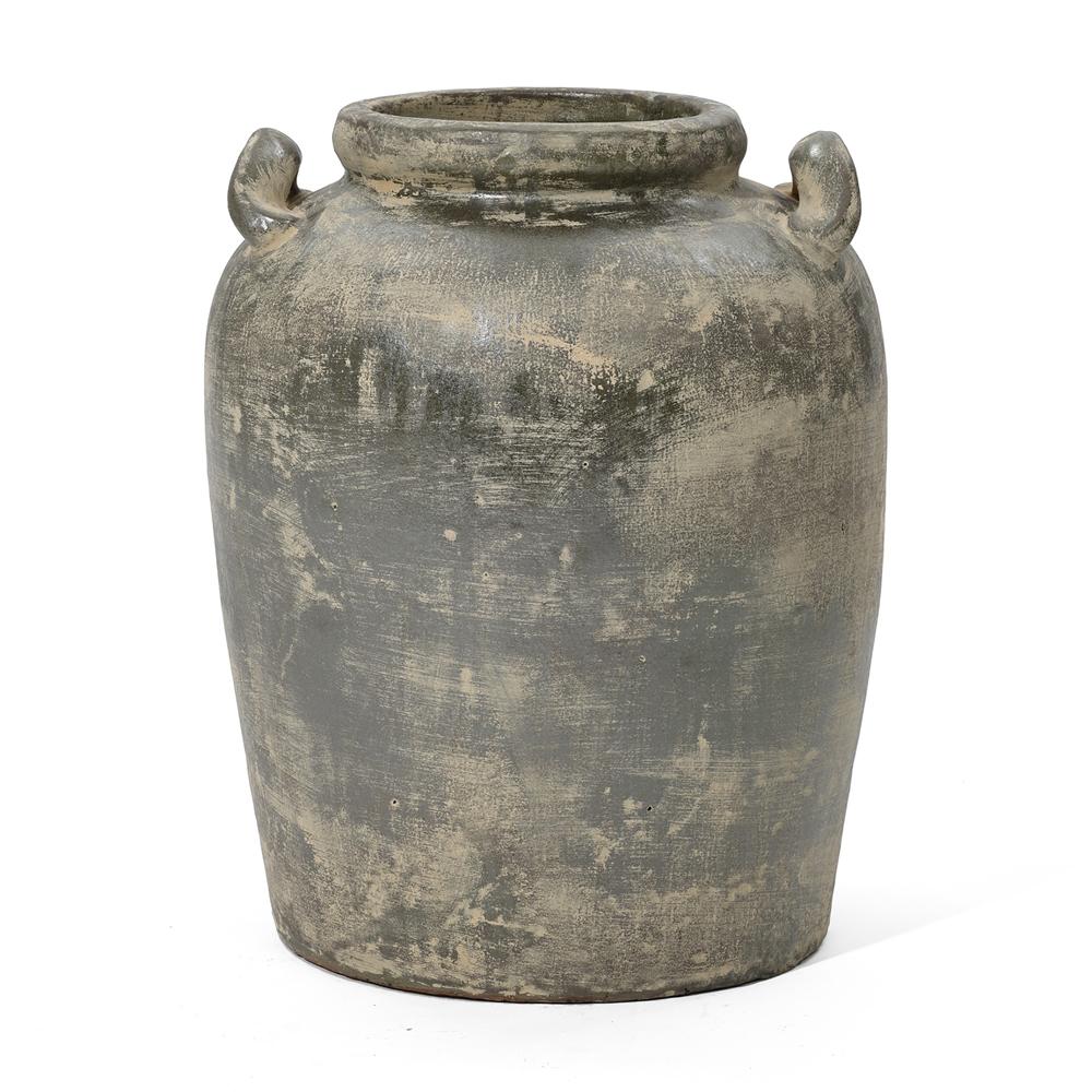 LuxenHome WHD2023 Brown Clay Modern Vase