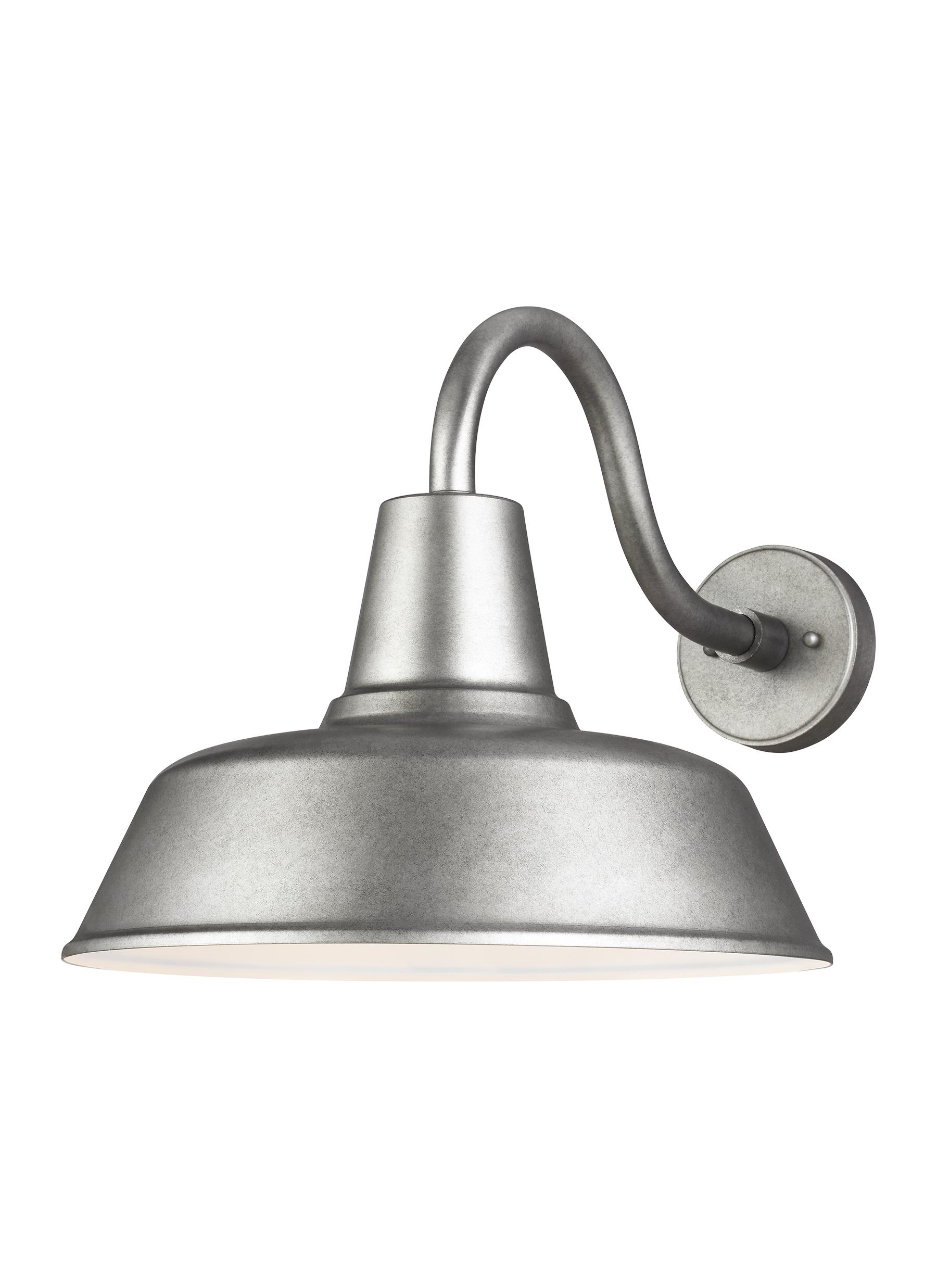 Generation Lighting 8837401-57/T Barn Light 1 -Light 15-in H Pewter Hardwired Dark Sky Outdoor Wall Light