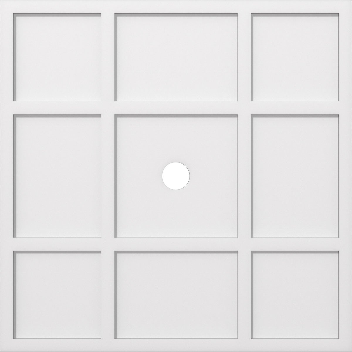 Ekena Millwork CMP38RK-03000 Rubik 38-Inches W x 38-Inches L Contemporary Unfinished PVC Whole Ceiling Medallion