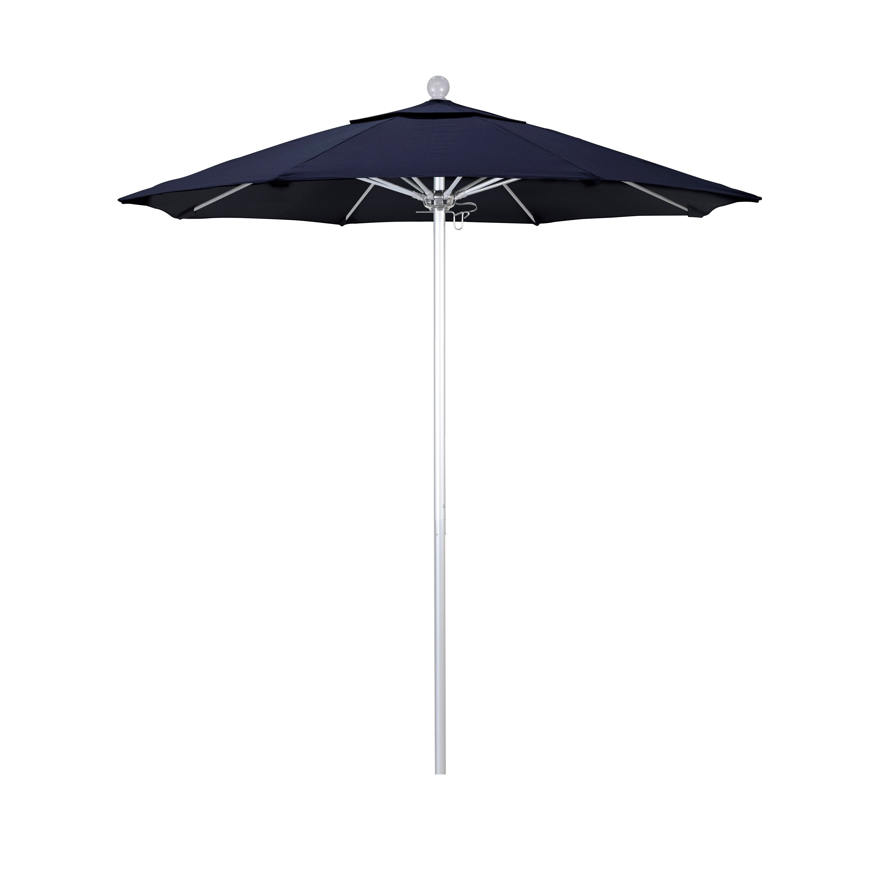 California Umbrella ALTO758002-5439 7.5-ft Aluminum Navy No-tilt Market Patio Umbrella