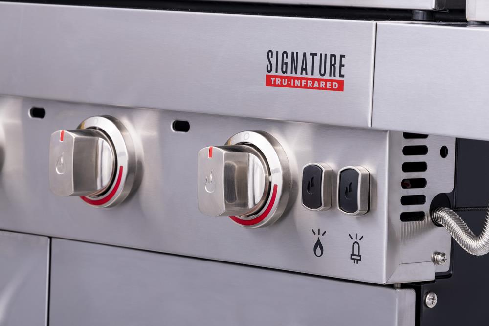 Char Broil Signature Silver 4 Burner Liquid Propane Infrared Gas