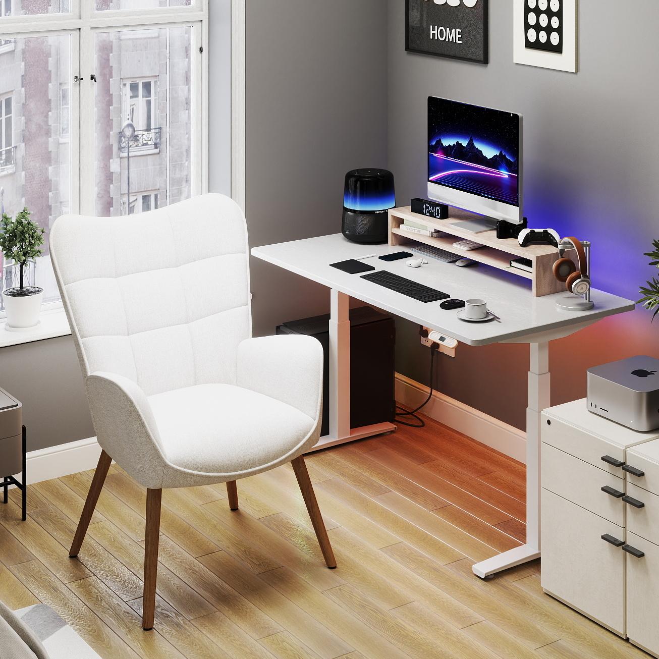 Homy Casa KGAMT CREAM Office-Chairs - View #2