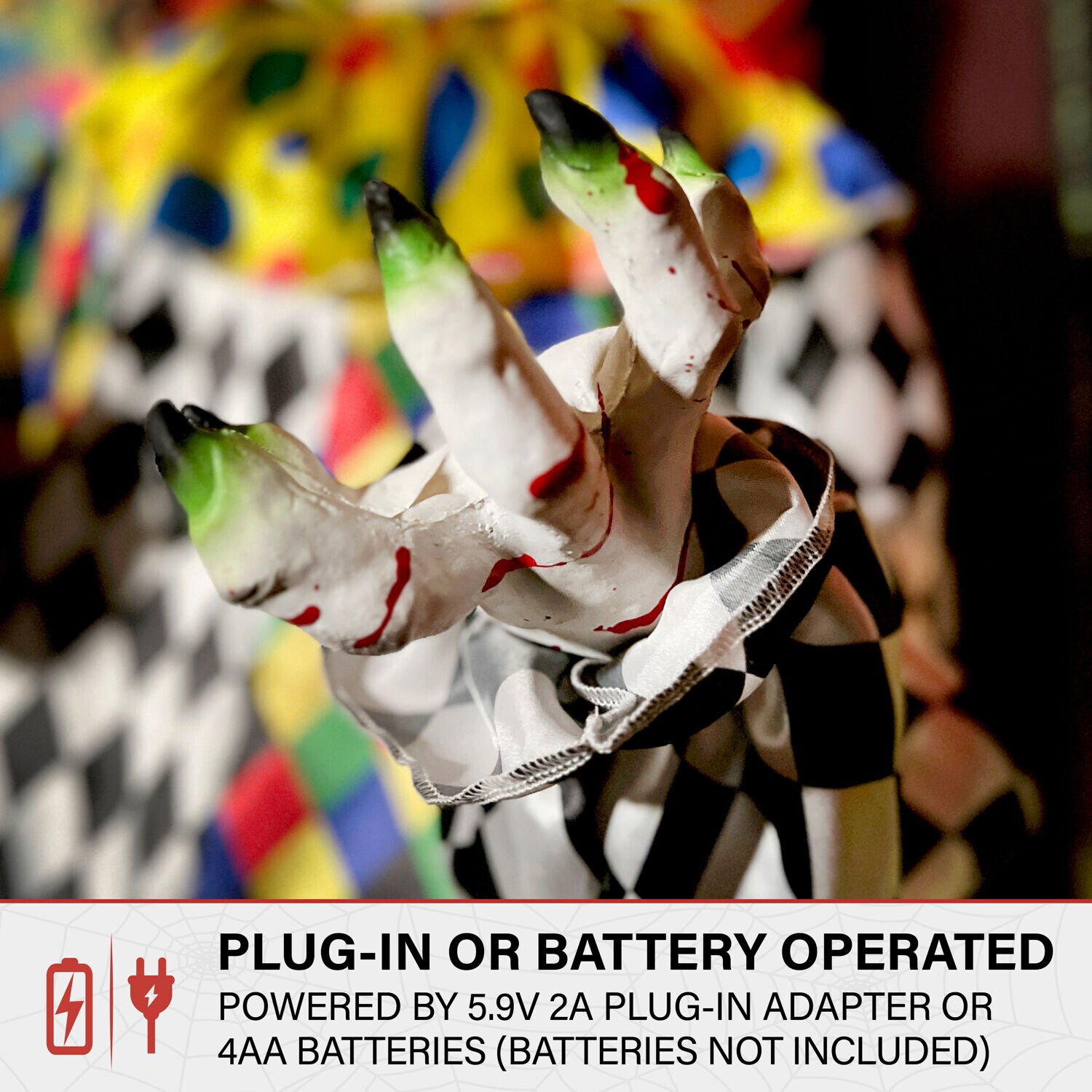 Haunted Hill Farm HHTRIBKCLOWN-1FLSA Halloween-Animatronics - View #7