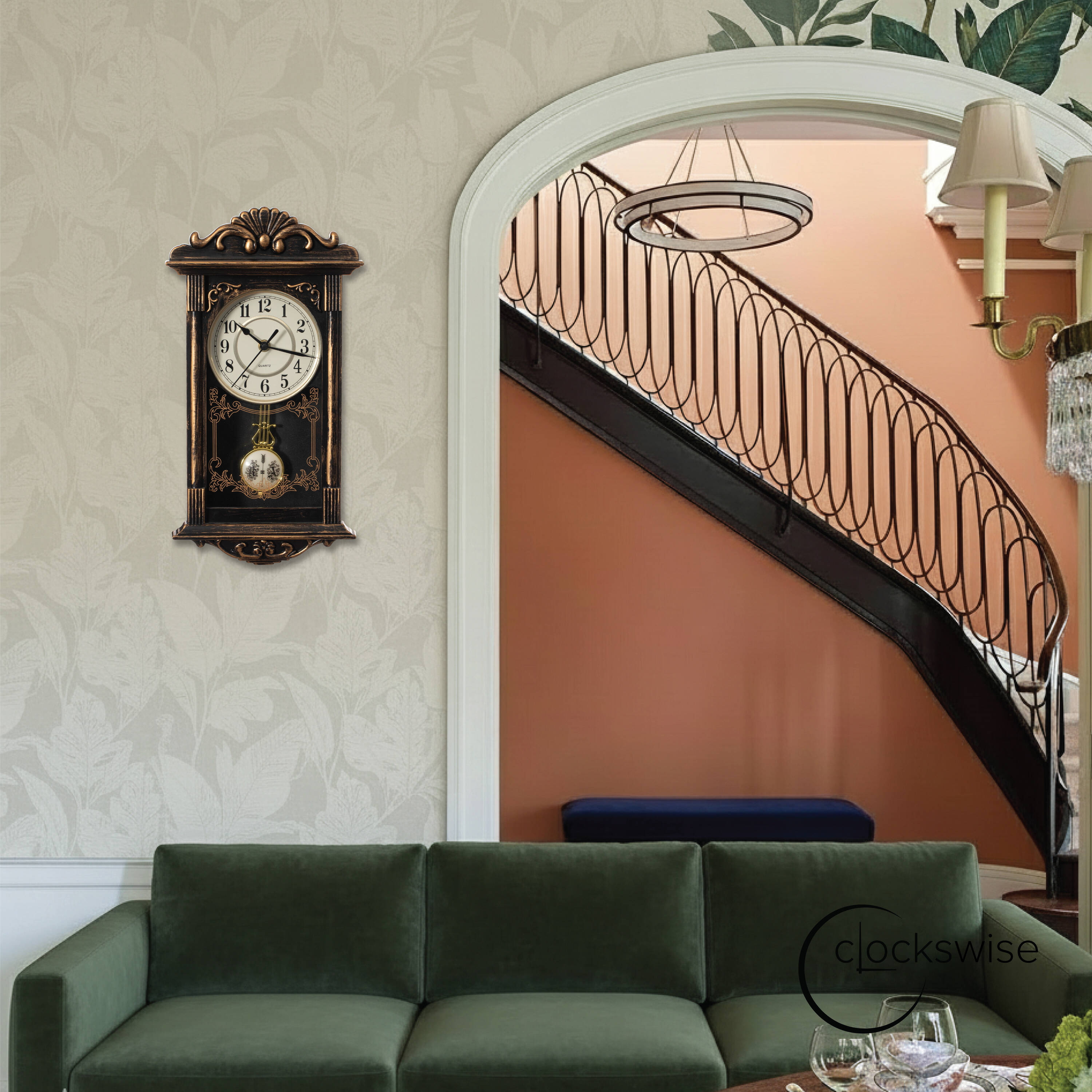 Clockswise QI004145.BK Indoor-Outdoor-Clocks - View #3