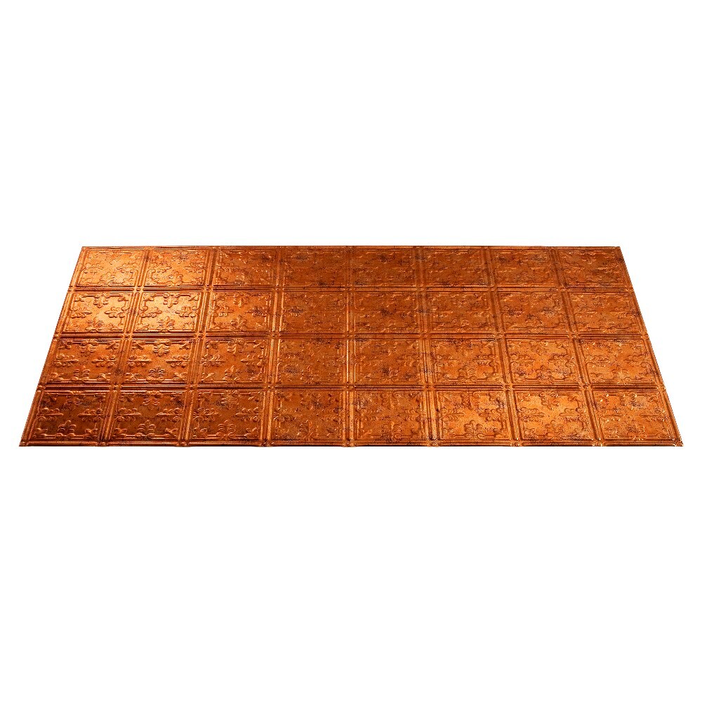 Fasade G58-20 48-in x 24-in Traditional 10 Muted Gold PVC Surface-mount Ceiling Tile (1-Pack, 8-sq ft / Case)