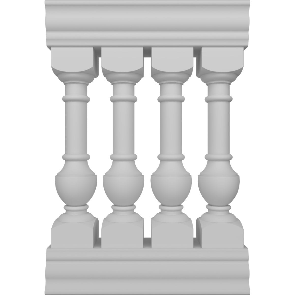 Ekena Millwork BALK38X024YOG FiberThane 2-Feet x 38-Inches York Fiberglass Deck Rail Kit