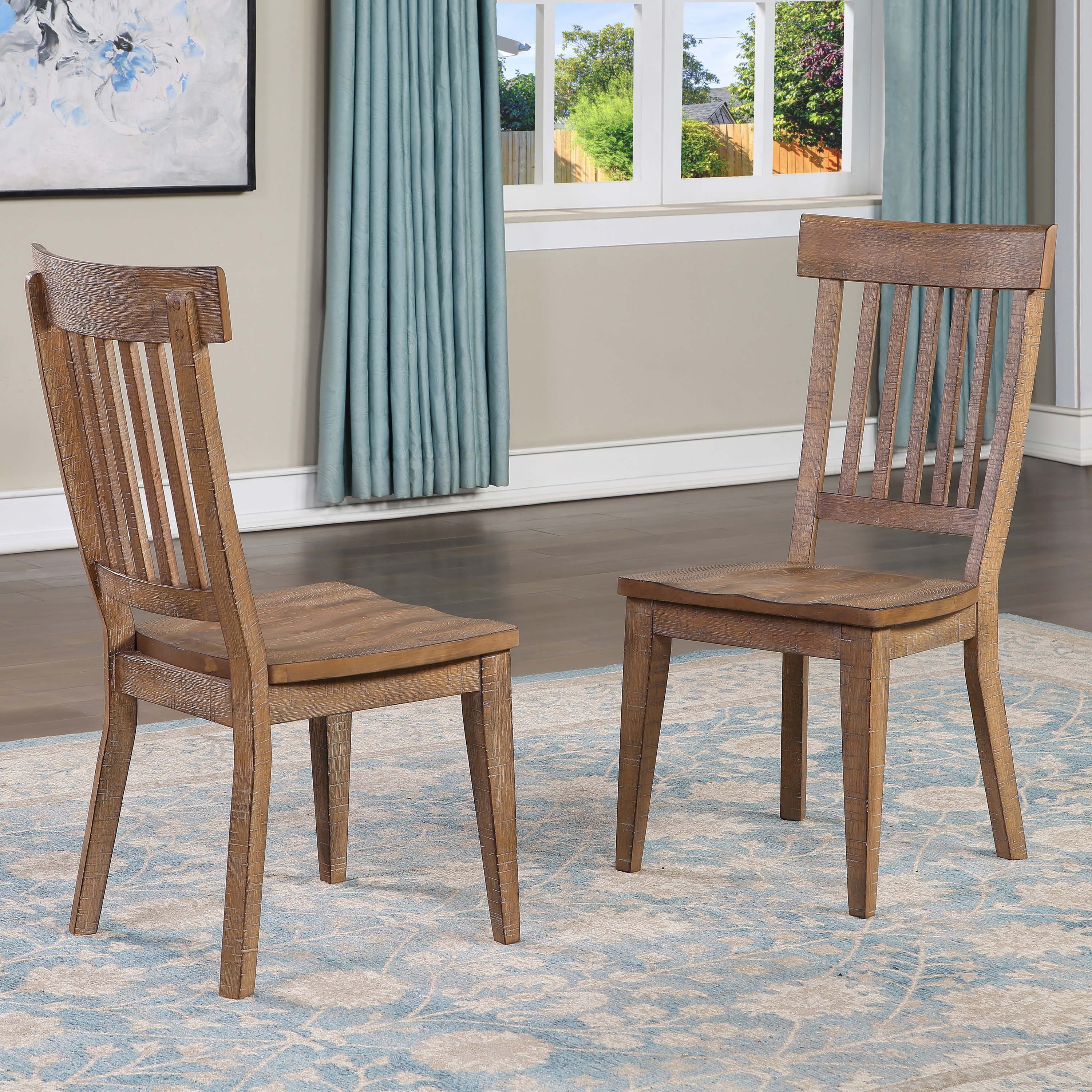 Steve Silver RV500S Set of 2 Casual Polyester Upholstered Dining Side Chair (Wood Frame)