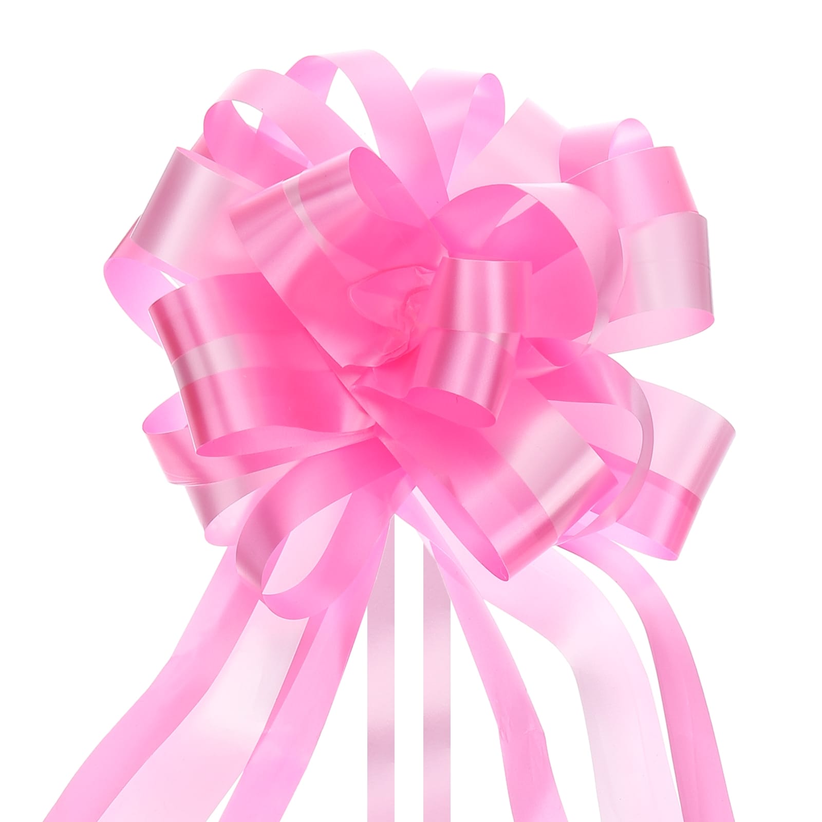 Unique Bargains 10pcs 7 Inch Large Big Pull Bow Car Gift Wrapping Bows Ribbon for Wedding Car Baskets Presents Christmas Bow Pink/Light Pink