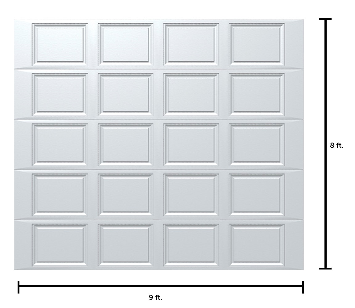 Wayne Dalton Classic Steel Model 9100 9-ft x 8-ft Insulated White Single Garage  Door in the Garage Doors department at Lowes.com