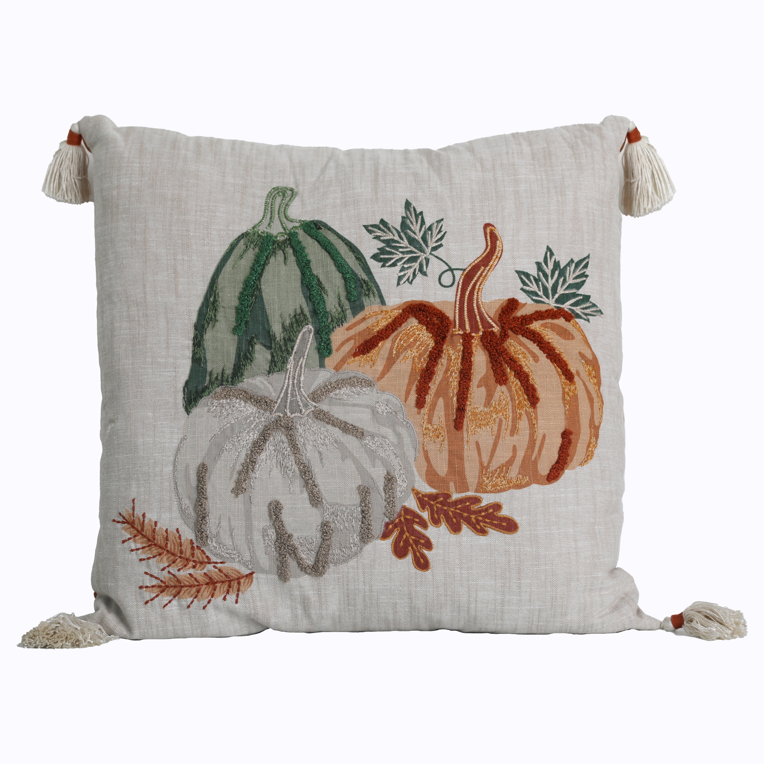 allen + roth WO-HRV/PW06A 18-in x 18-in Multi/Normal Square Indoor Decorative Pillow