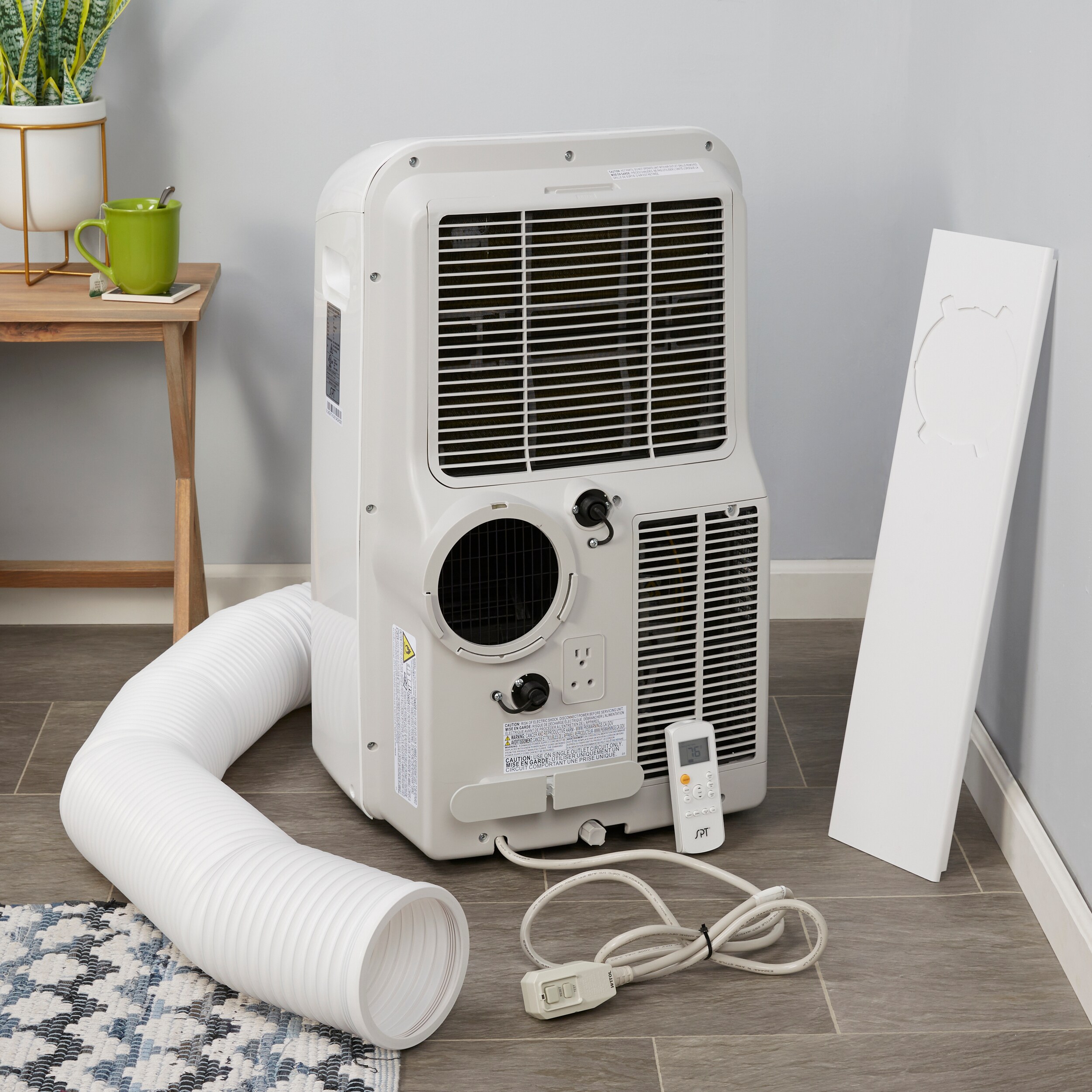 SPT 10000-BTU DOE (115-Volt) White Vented Portable Air Conditioner with ...