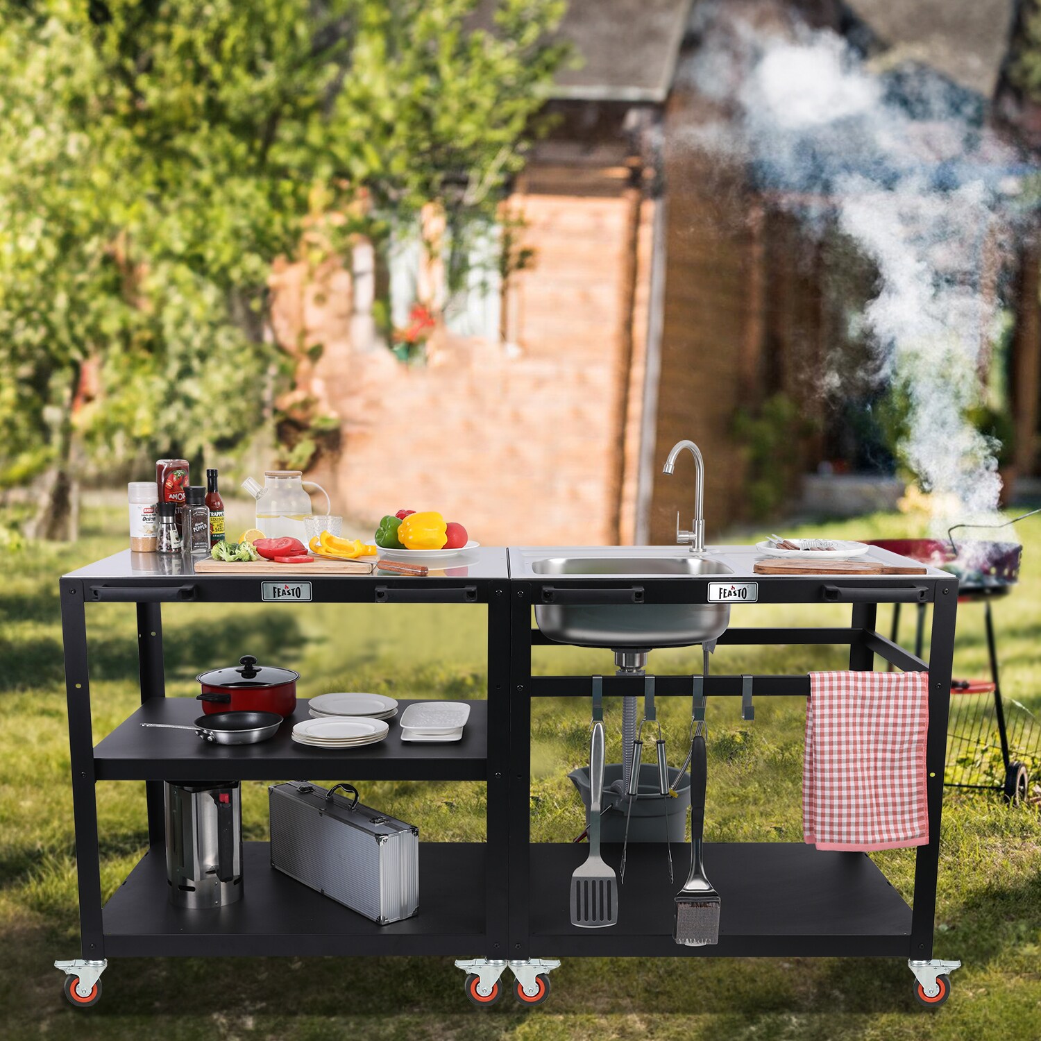 Feasto KT2435A Grill-Carts-Grill-Stands - View #8