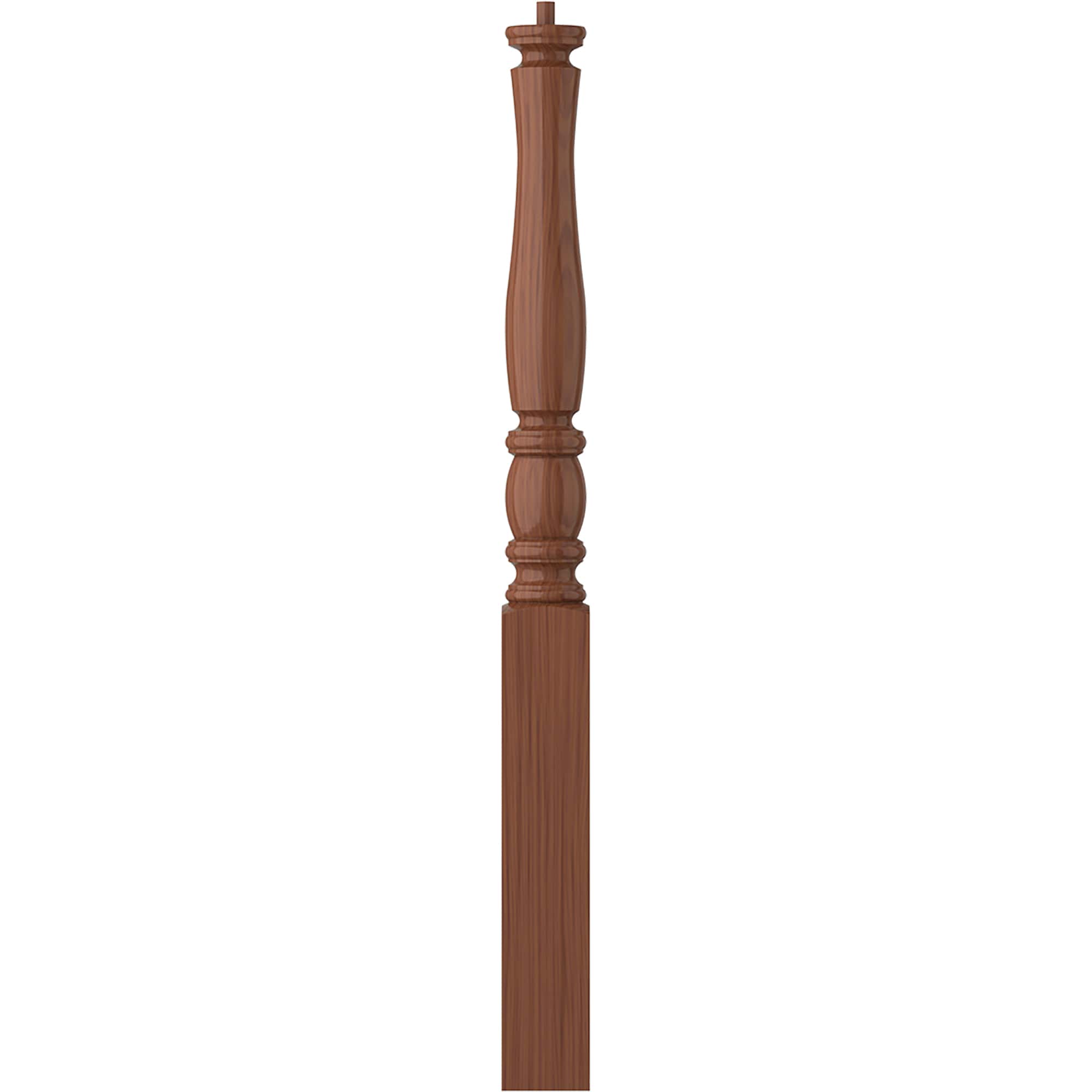 L.J. Smith Stair Systems LJP-3310-C Briarcliffe 3.5-in x 43-in Unfinished Cherry Starting Stair Newel Post