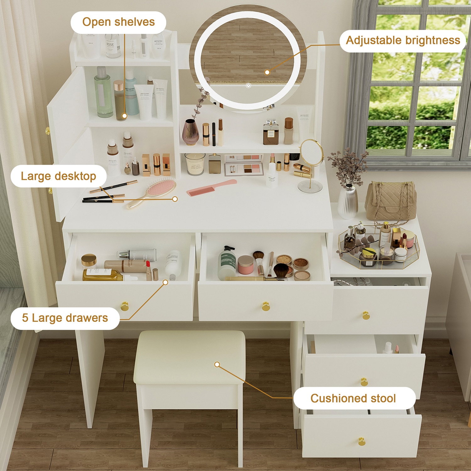 GZMR GZ-MIR2261 Bedroom-Vanities - View #5