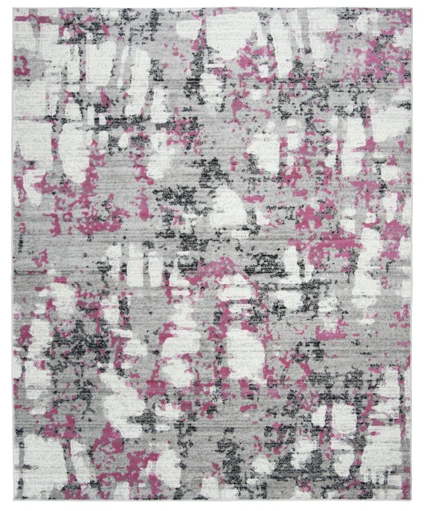 Safavieh SKY193P-8 Skyler Zinca 8 x 10 (ft) Loomed Polypropylene Gray/Pink Rectangular Indoor Abstract Area rug