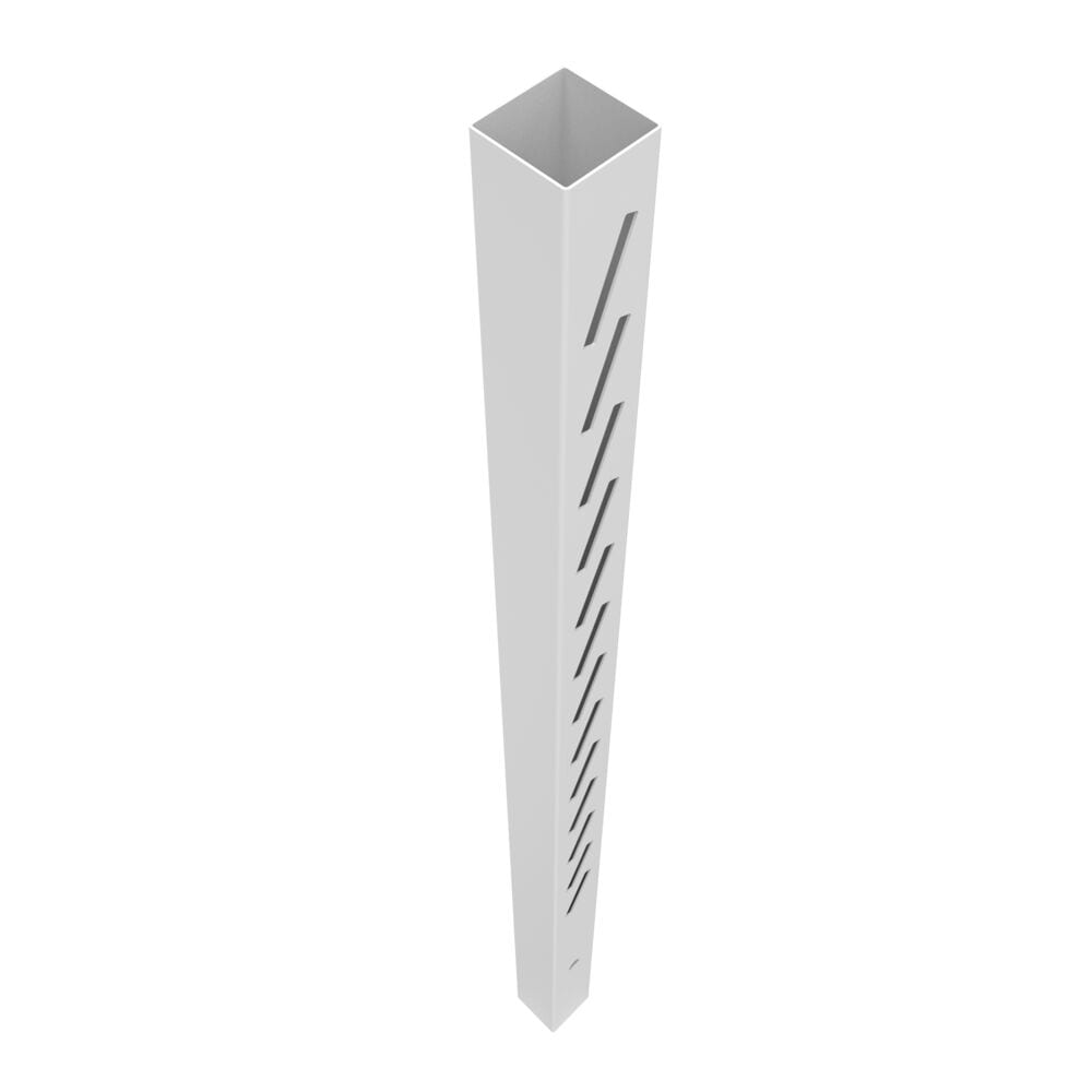 Freedom 73050558 Louvered 8.5-ft H x 5-in W White Vinyl End Fence post (Unassembled)