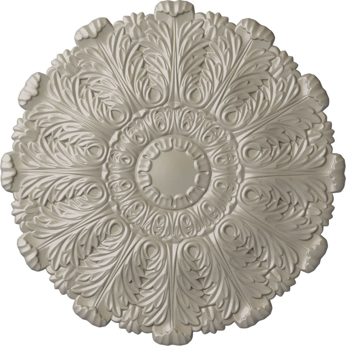 Ekena Millwork CM31DUPWS Durham 31-in W x 31-in L Painted Pearl White Polyurethane Whole Ceiling Medallion