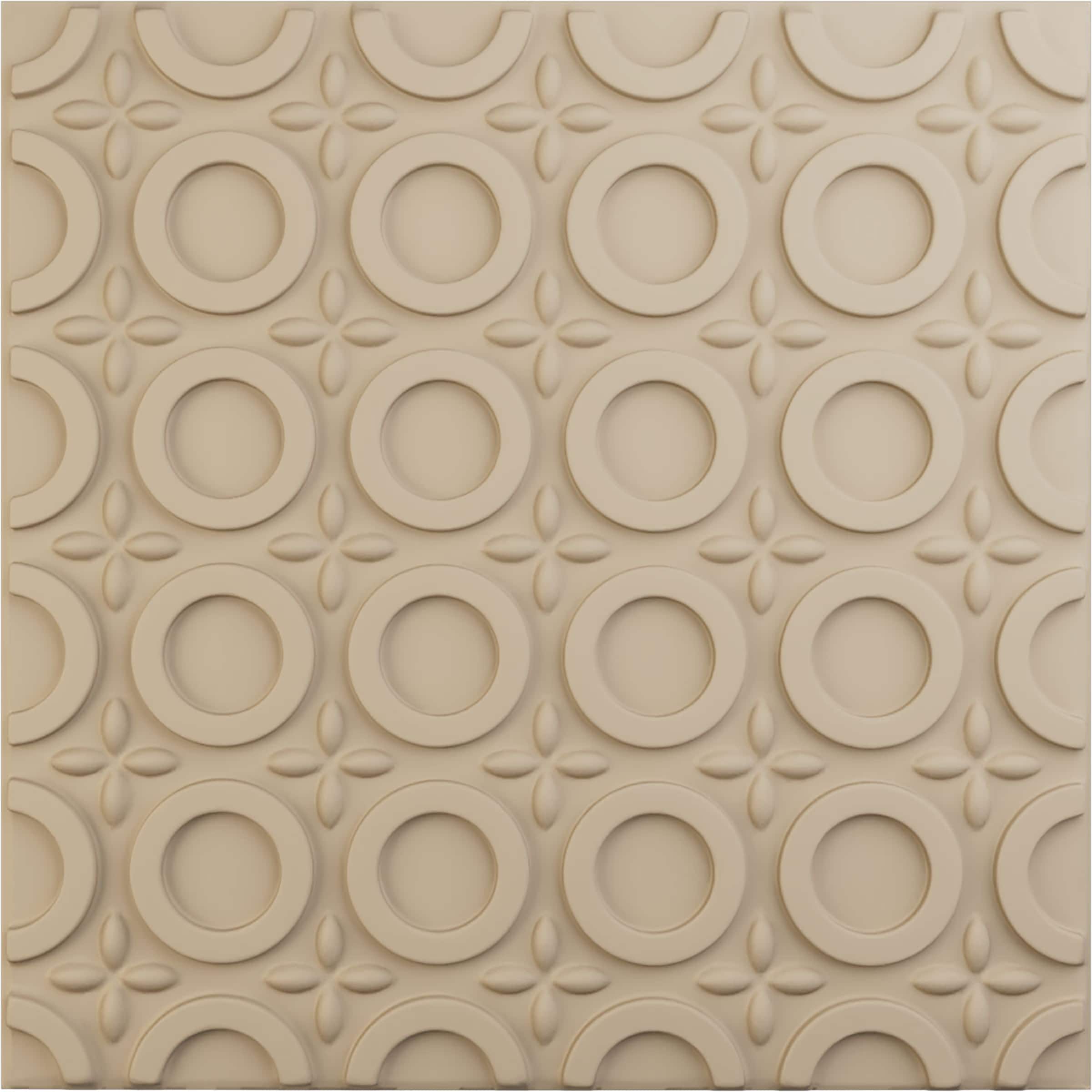 Ekena Millwork WP20X20ASGBE 19-5/8-in x 19-5/8-in Embossed Paintable/Stainable Brown/Tan PVC Abstract Wall Panel ( 2.67-sq ft )