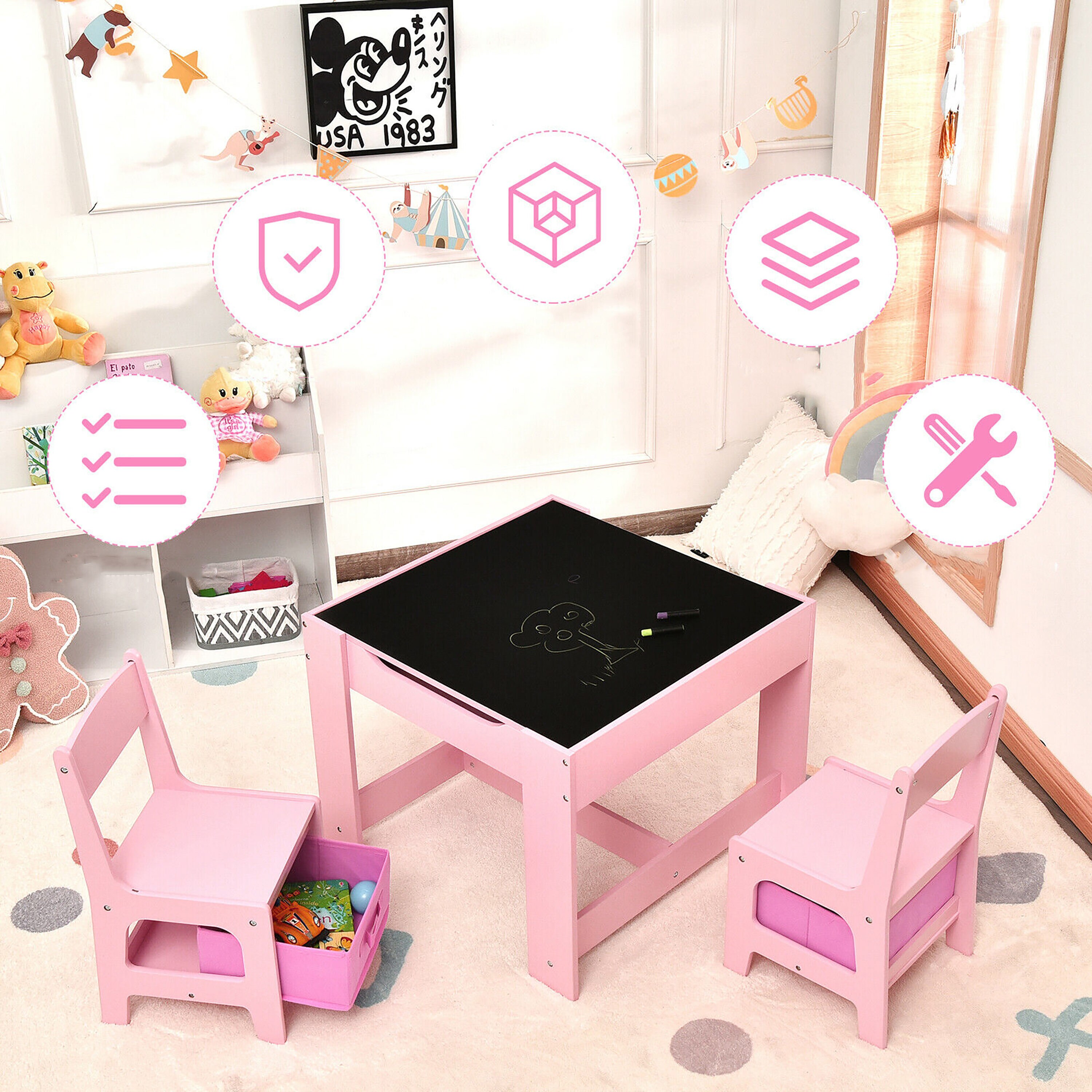 Goplus LWS00363 Kids-Play-Tables - View #9
