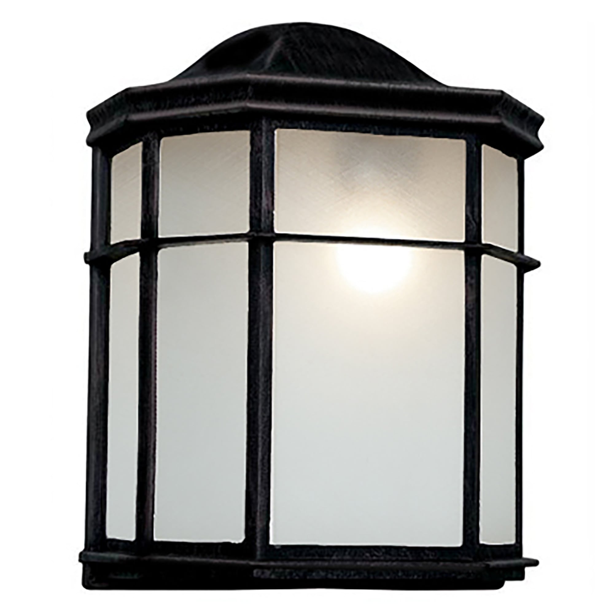 Lucid Lighting 4484 BK 1.0 -Light 9.75-in H Black Hardwired Outdoor Wall Light