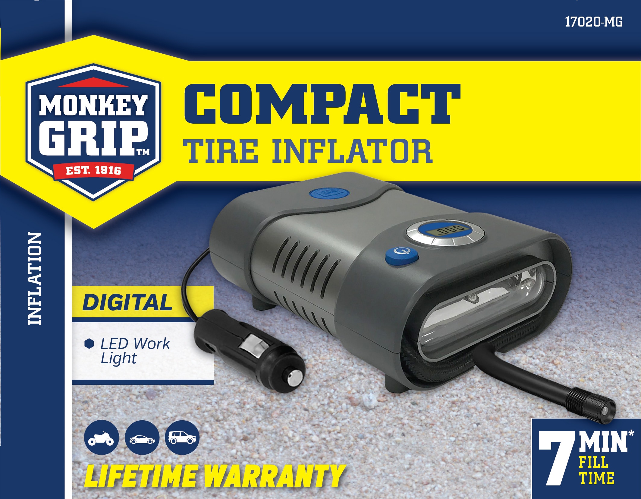 Monkey Grip Tire Inflator/Speed Drive Max - Low-pressure Tire