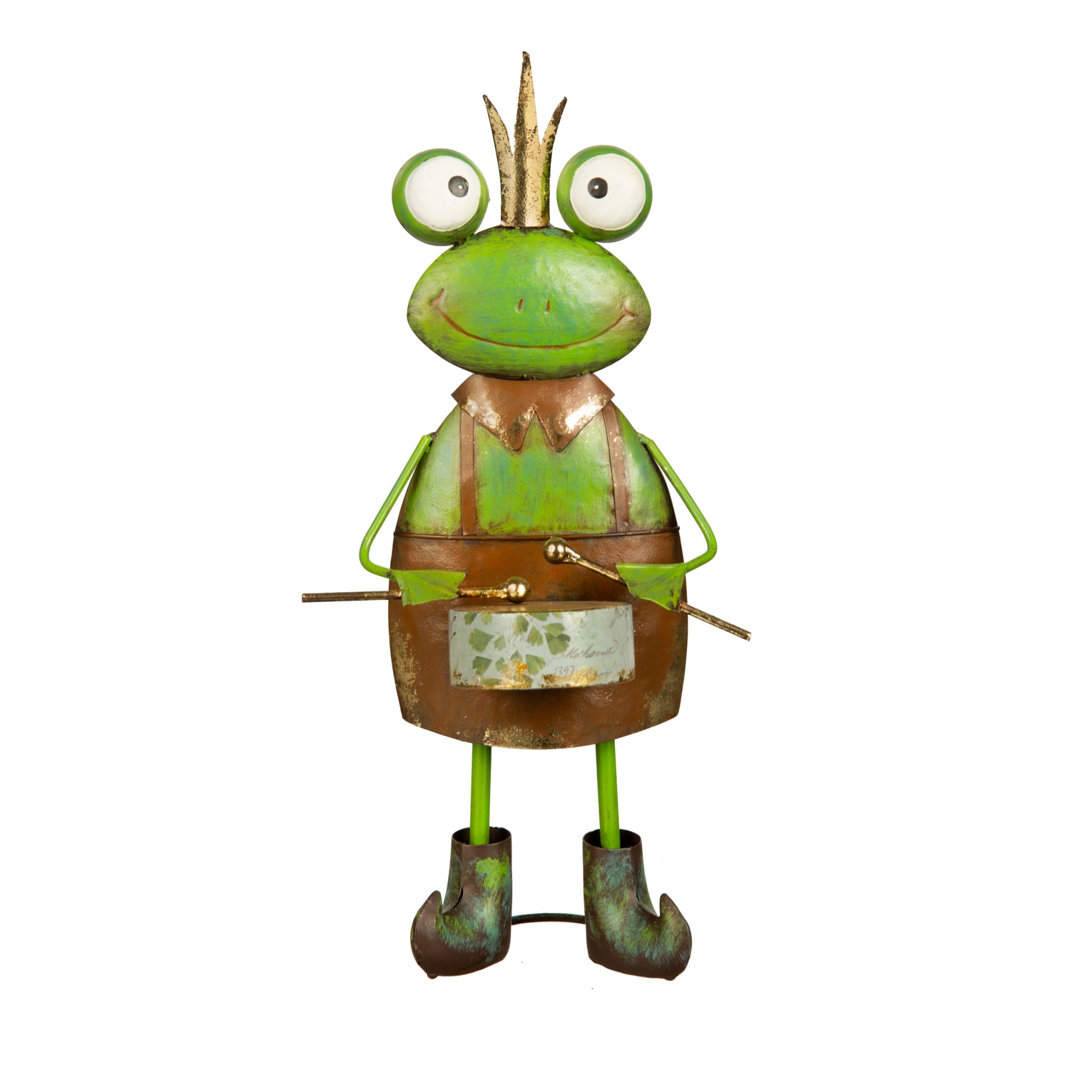 Evergreen PHC226 14.75-in H x 6.5-in W Green Frog Garden Statue