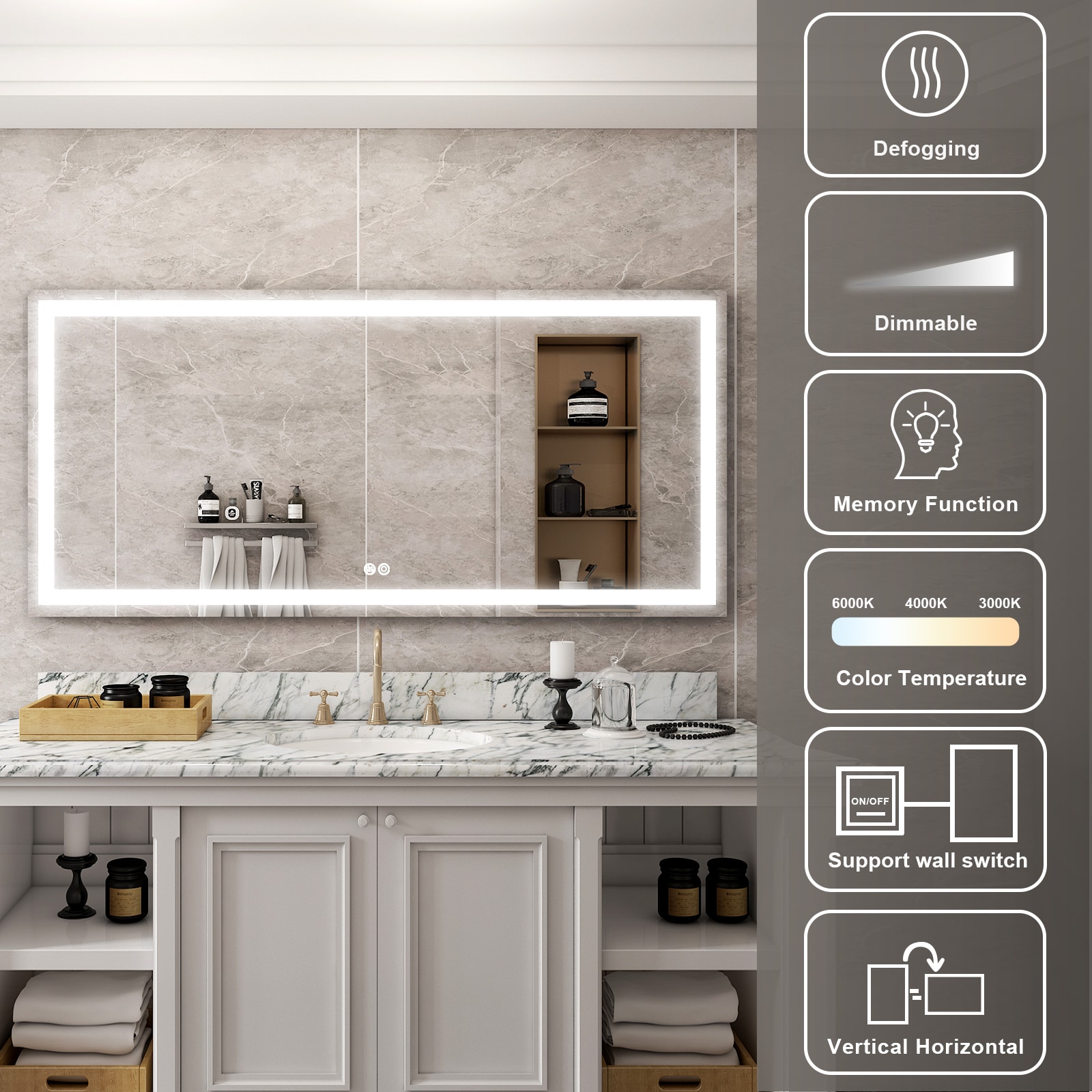 WELLFOR W1MRL7236 Framed-Bath-Mirrors - View #11