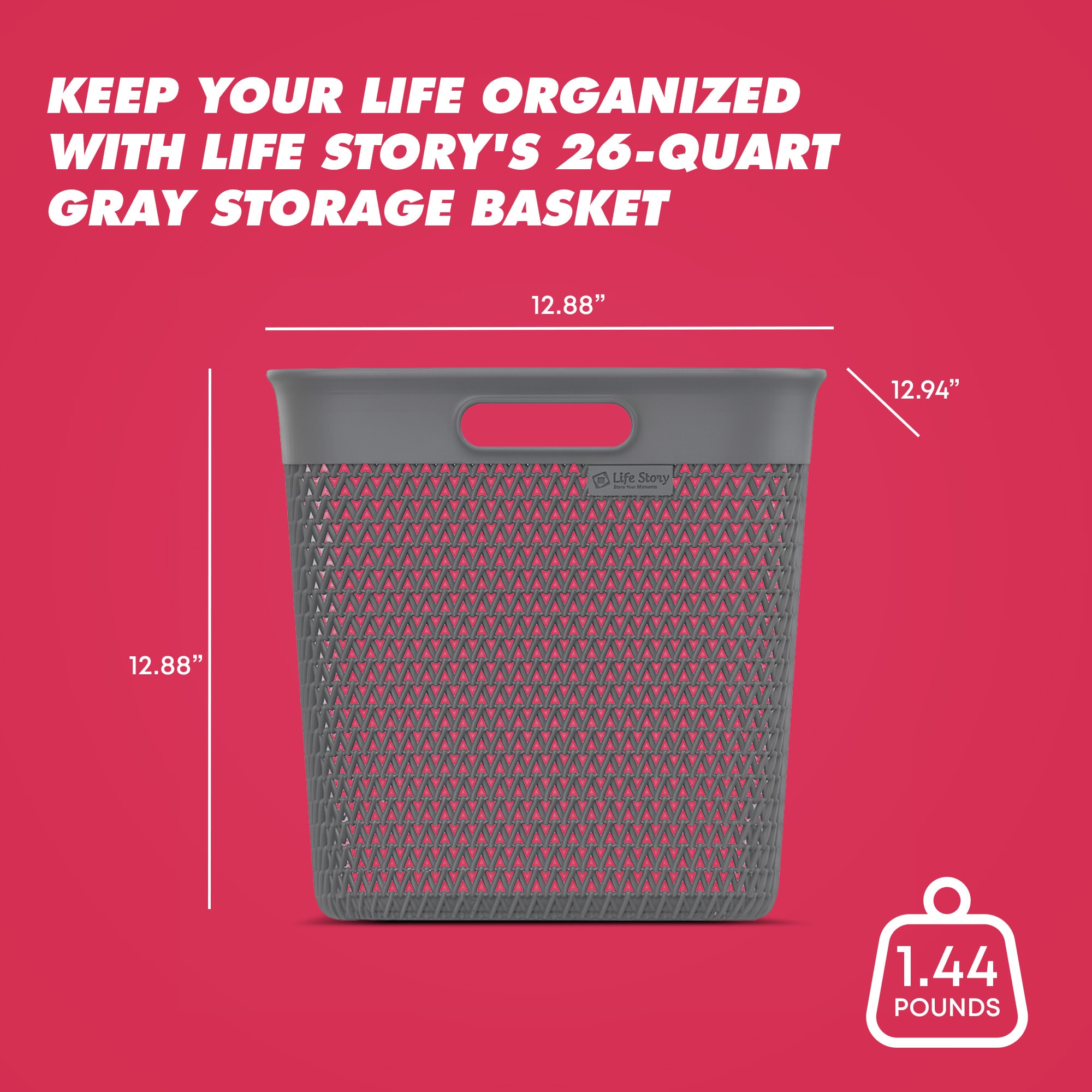 Life Story BA-26GRY04VM Hamper-Baskets - View #3