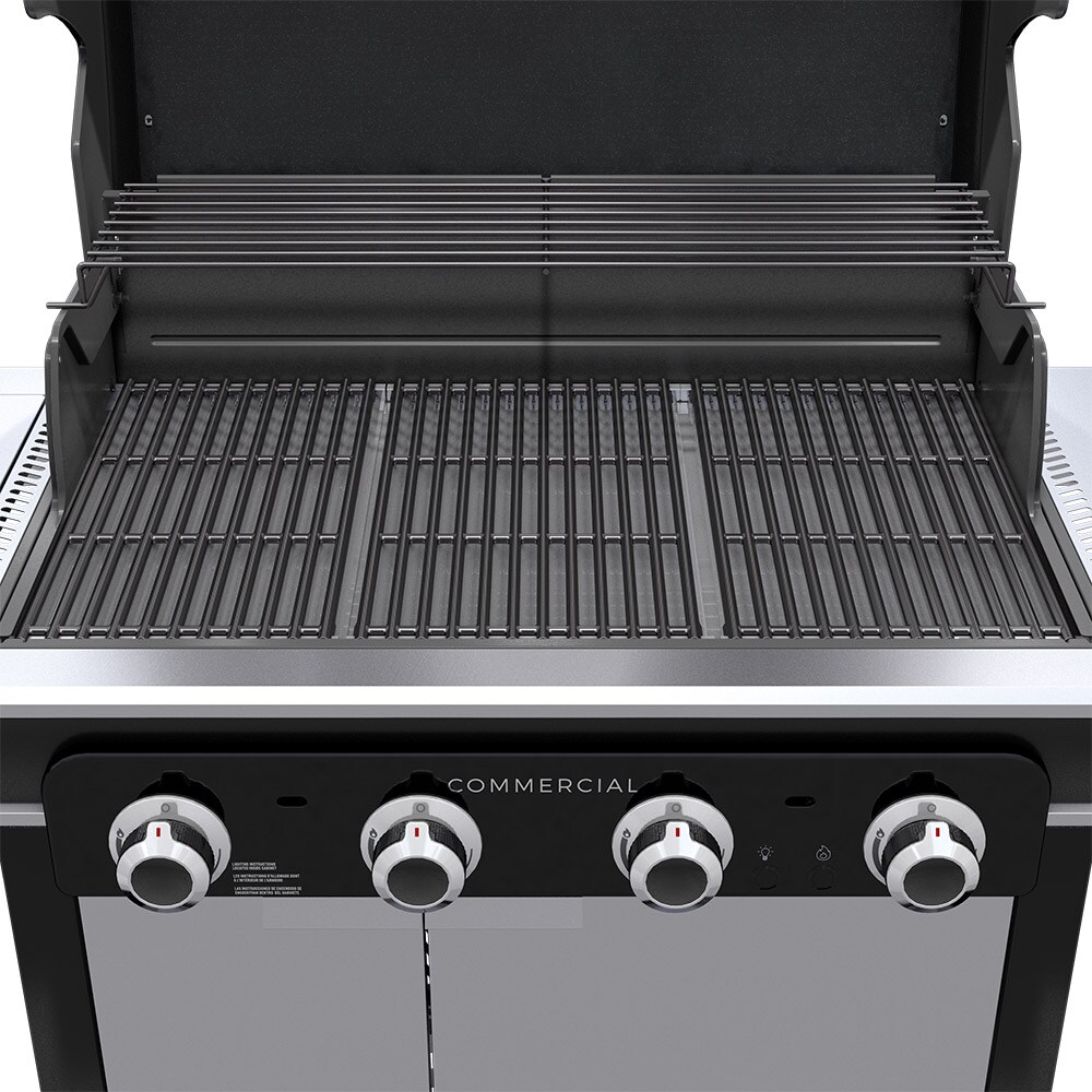 Char Broil 4 Burner Commercial Series Gas Grill and Griddle Combo with Accessories