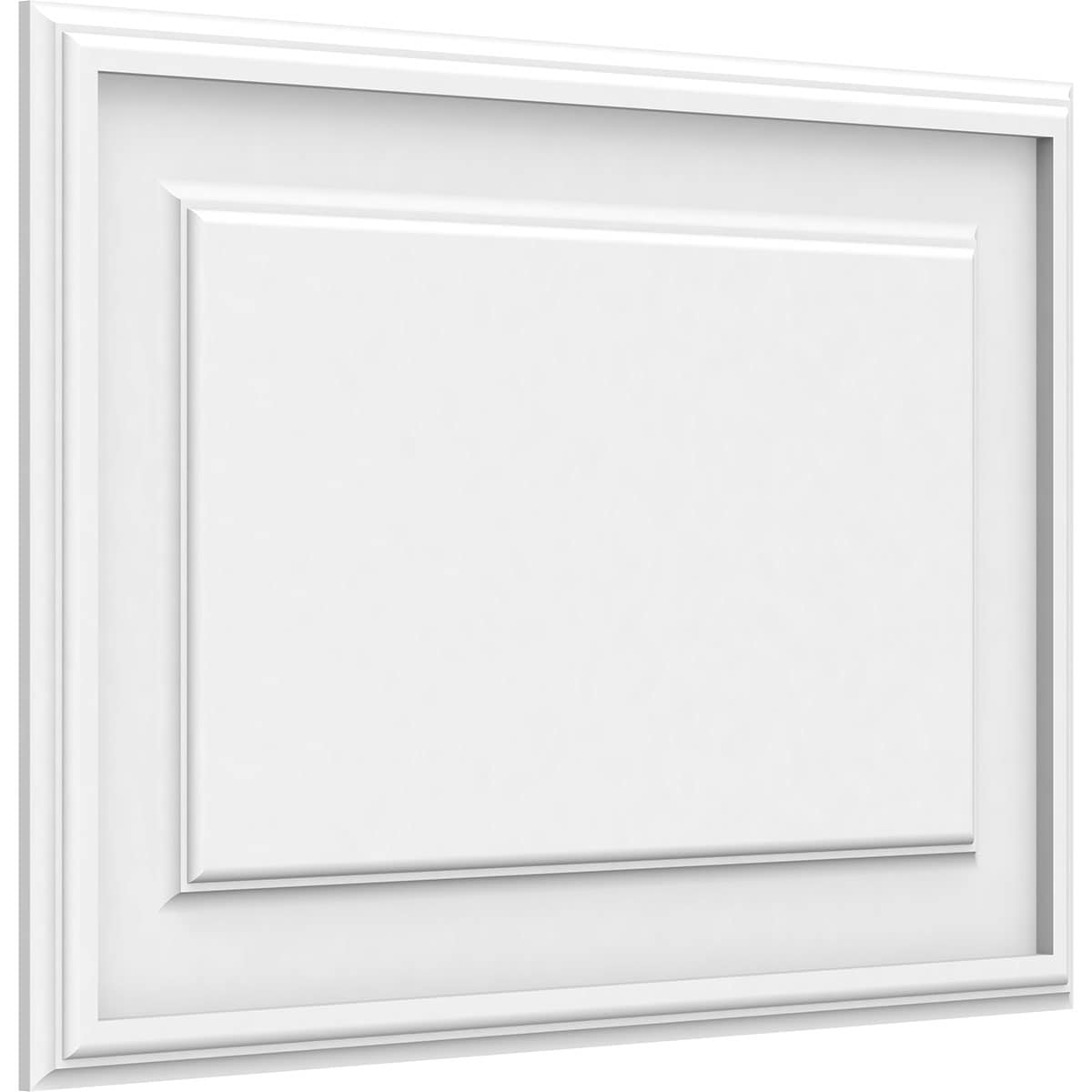 Ekena Millwork WALP24X16X062LEG 24-in x 16-in Smooth Paintable/Stainable White PVC Fretwork Wall Panel (