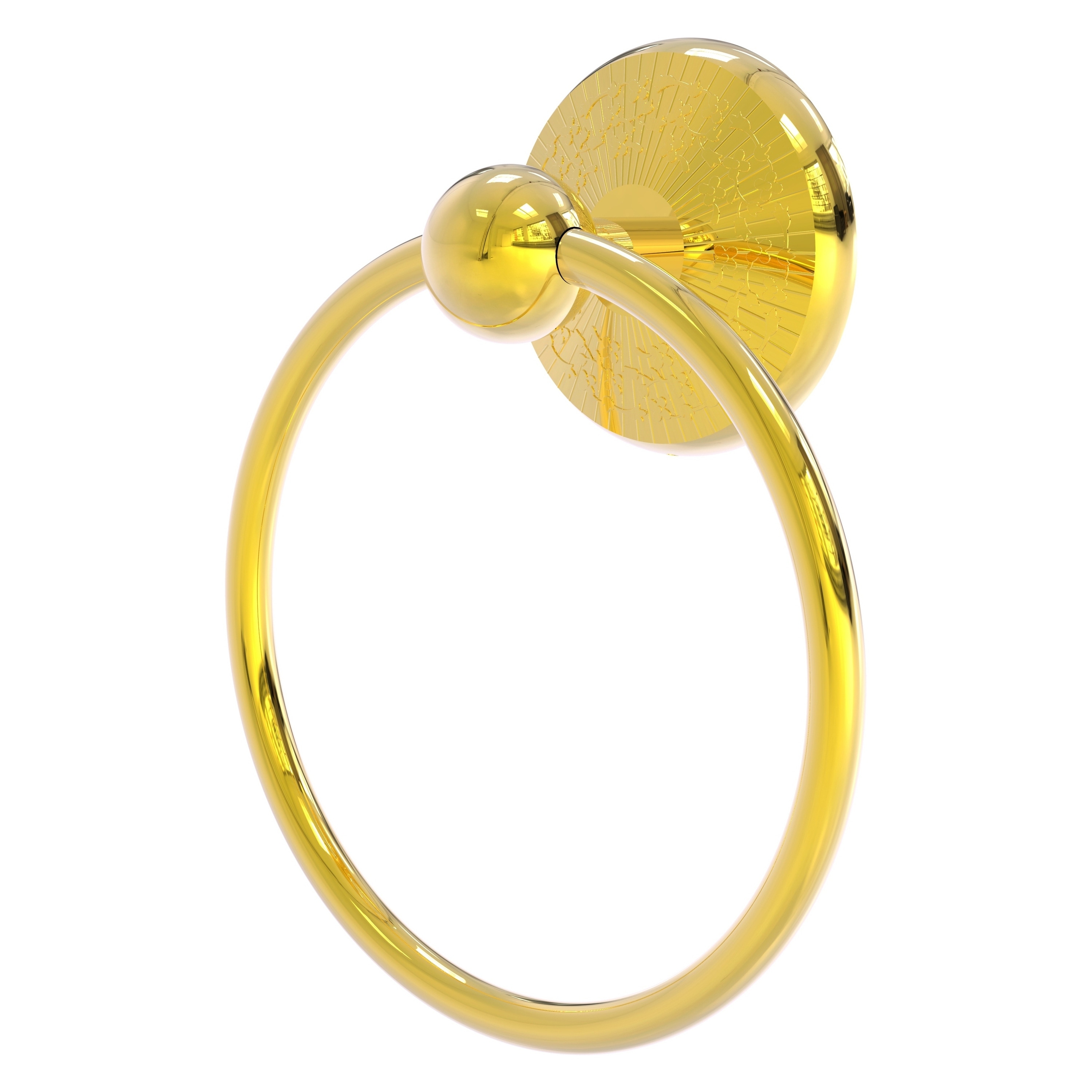 Allied Brass PMC-16-PB Prestige Monte Carlo Polished Brass Wall mount Single Towel Ring