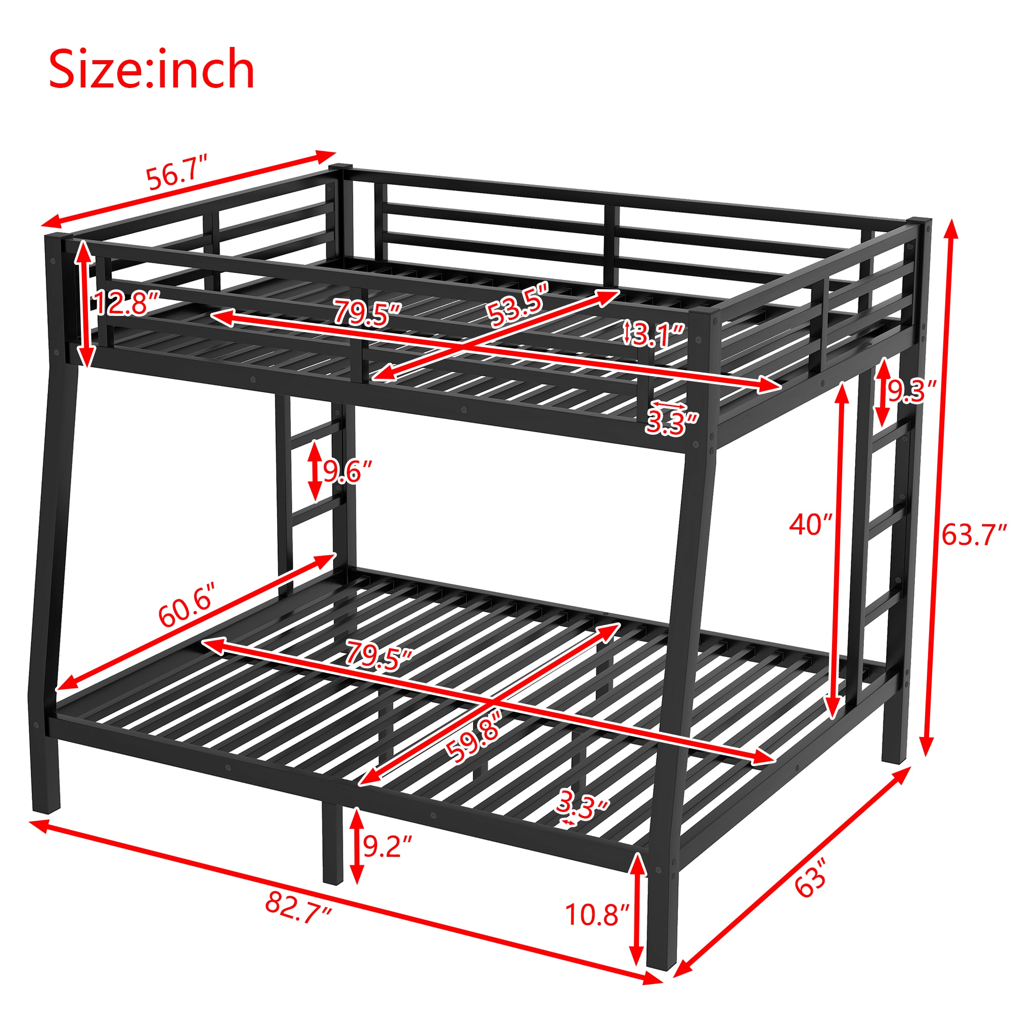 SINOFURN SYD330018BK Bunk-Beds - View #5