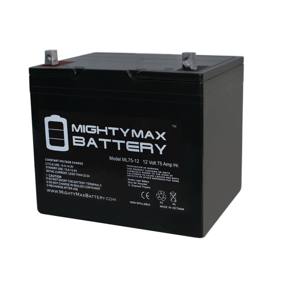 Mighty Max Battery 12V 75Ah SLA Battery for Wayne ESP25 Back-Up Pump Rechargeable Sealed Lead Acid 12750 Backup Power Batteries