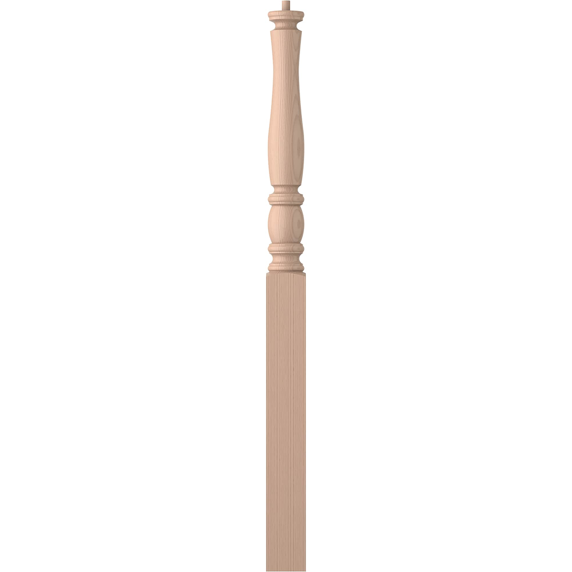 L.J. Smith Stair Systems LJP-3314-M Briarcliffe 3.5-in x 50-in Unfinished Maple Starting Stair Newel Post